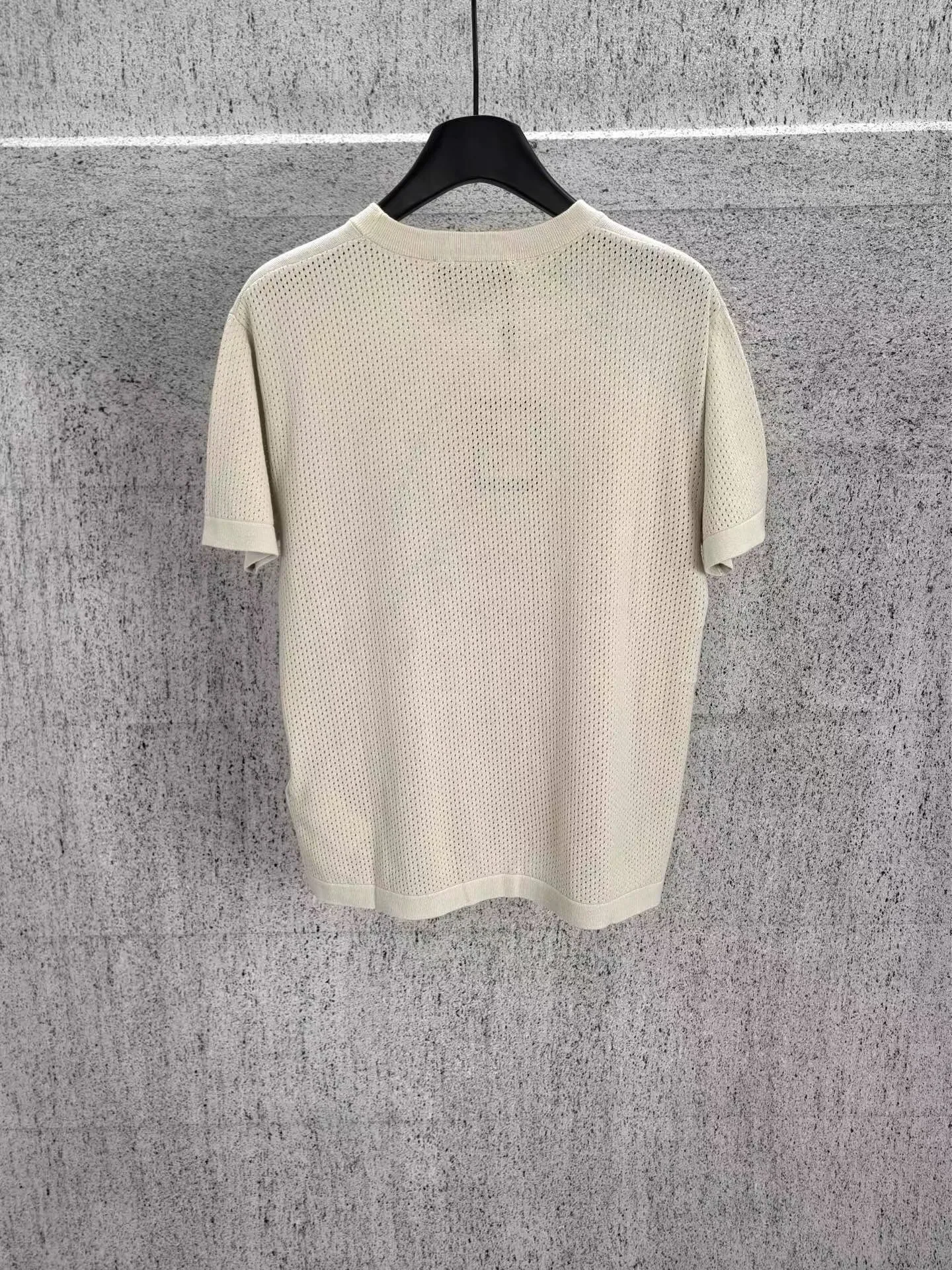 Cotton-Cashmere Short-Sleeved Crewneck (Beige) — 图 5