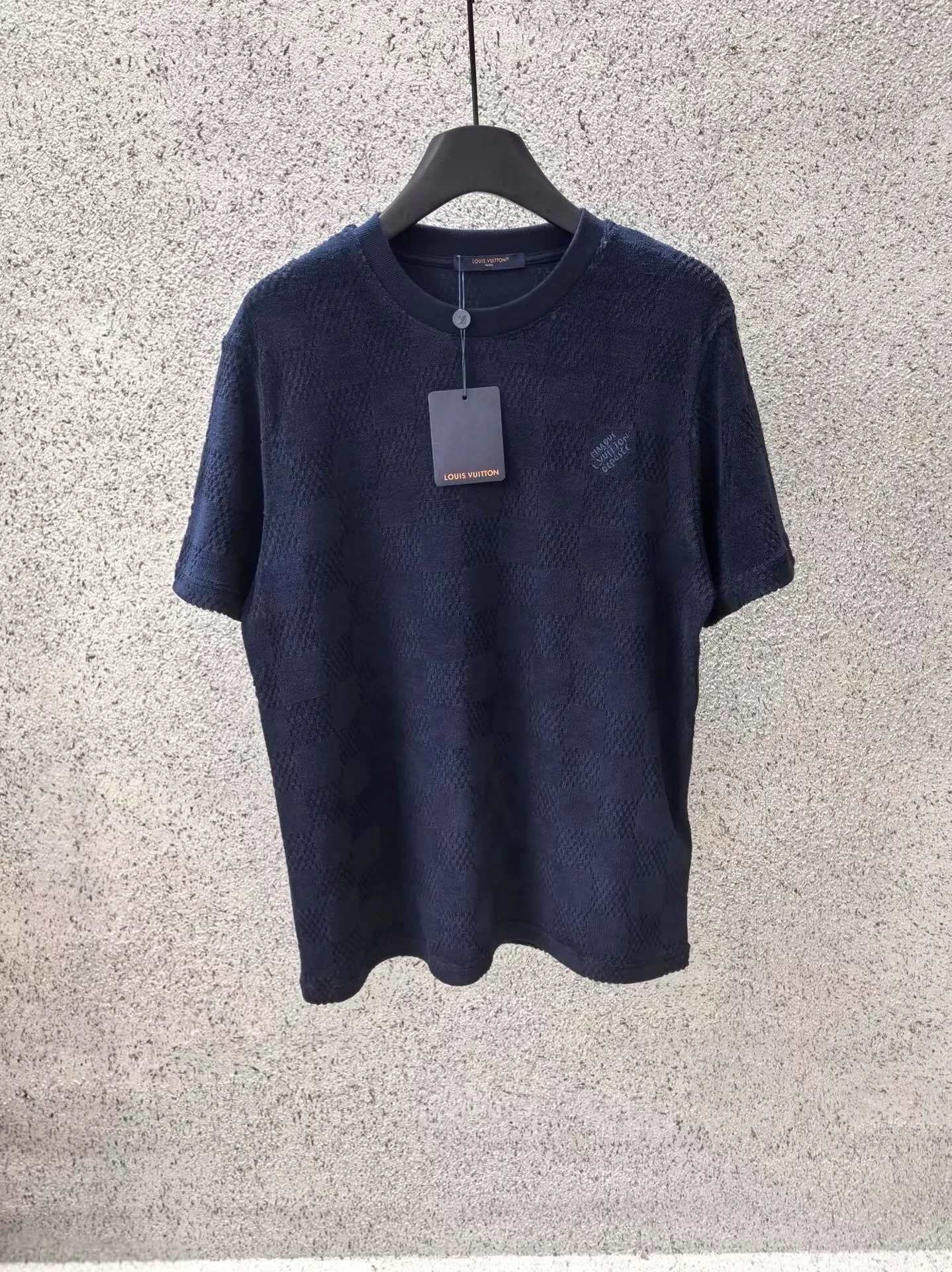 Damier French Terry Cotton-Blend T Shirt