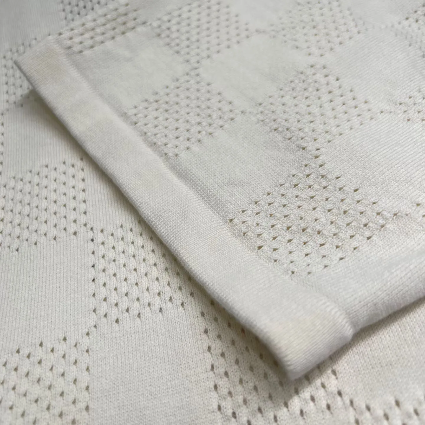 LV Damier French Terry T-Shirt (Pale Yellow) — 图 4