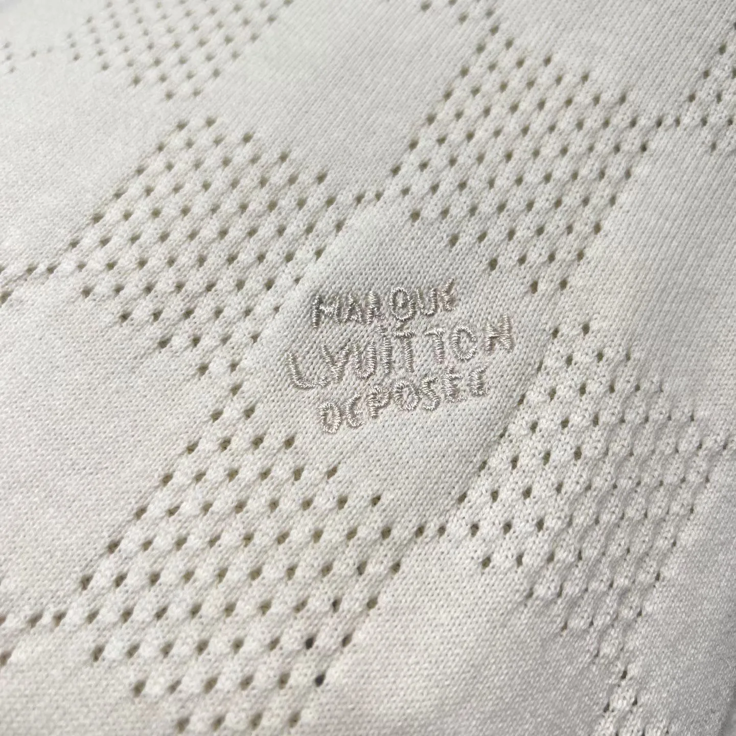 LV Damier French Terry T-Shirt (Pale Yellow) — 图 5
