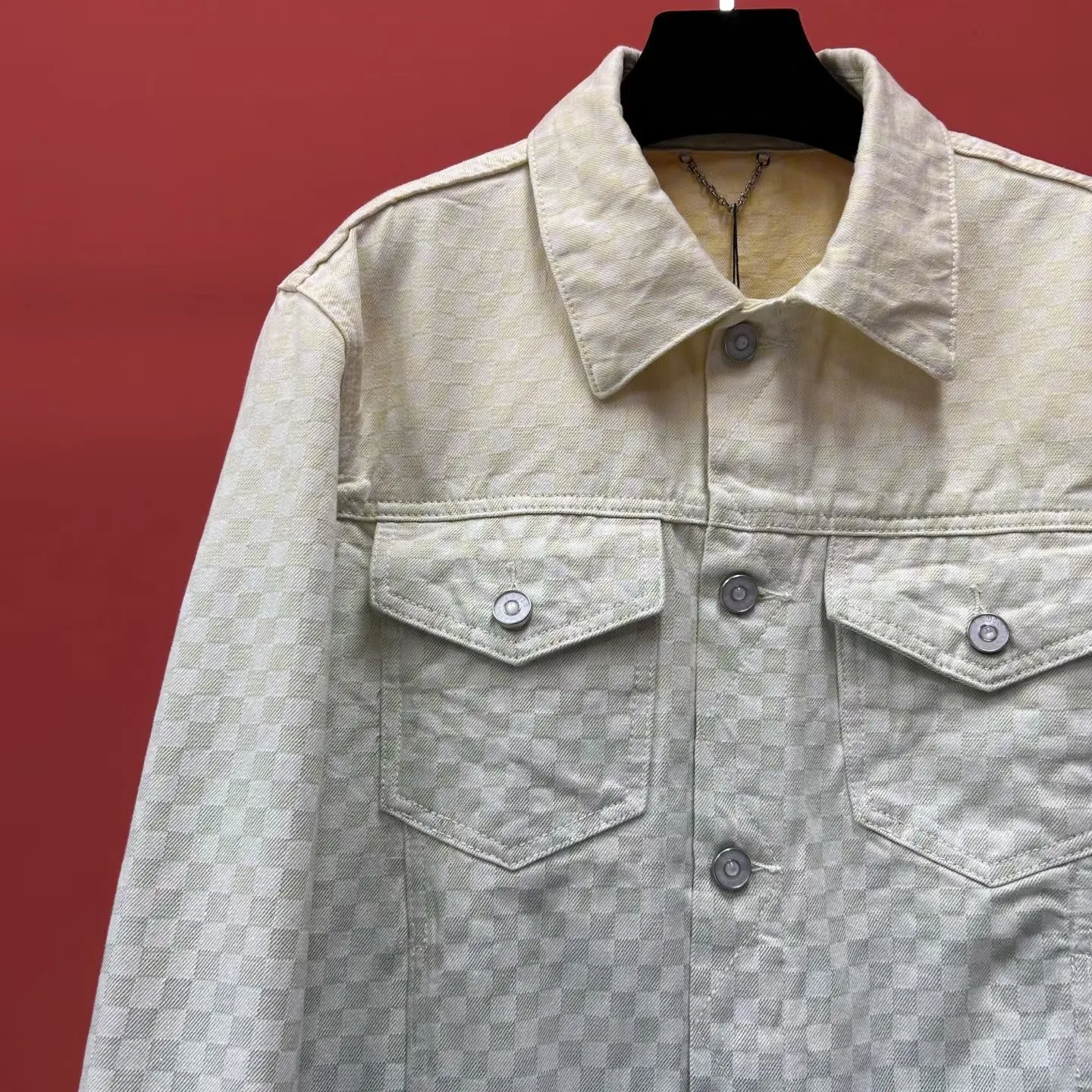 LV Denim Jacket with Damier pattern (Mulitcoloured) — view 7