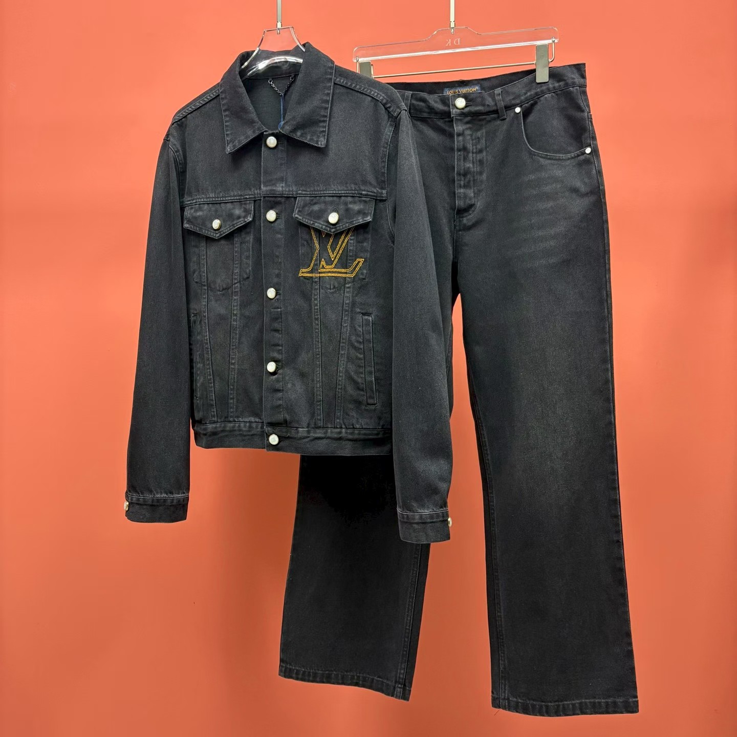 Denim Trucker Jacket - Black — view 5