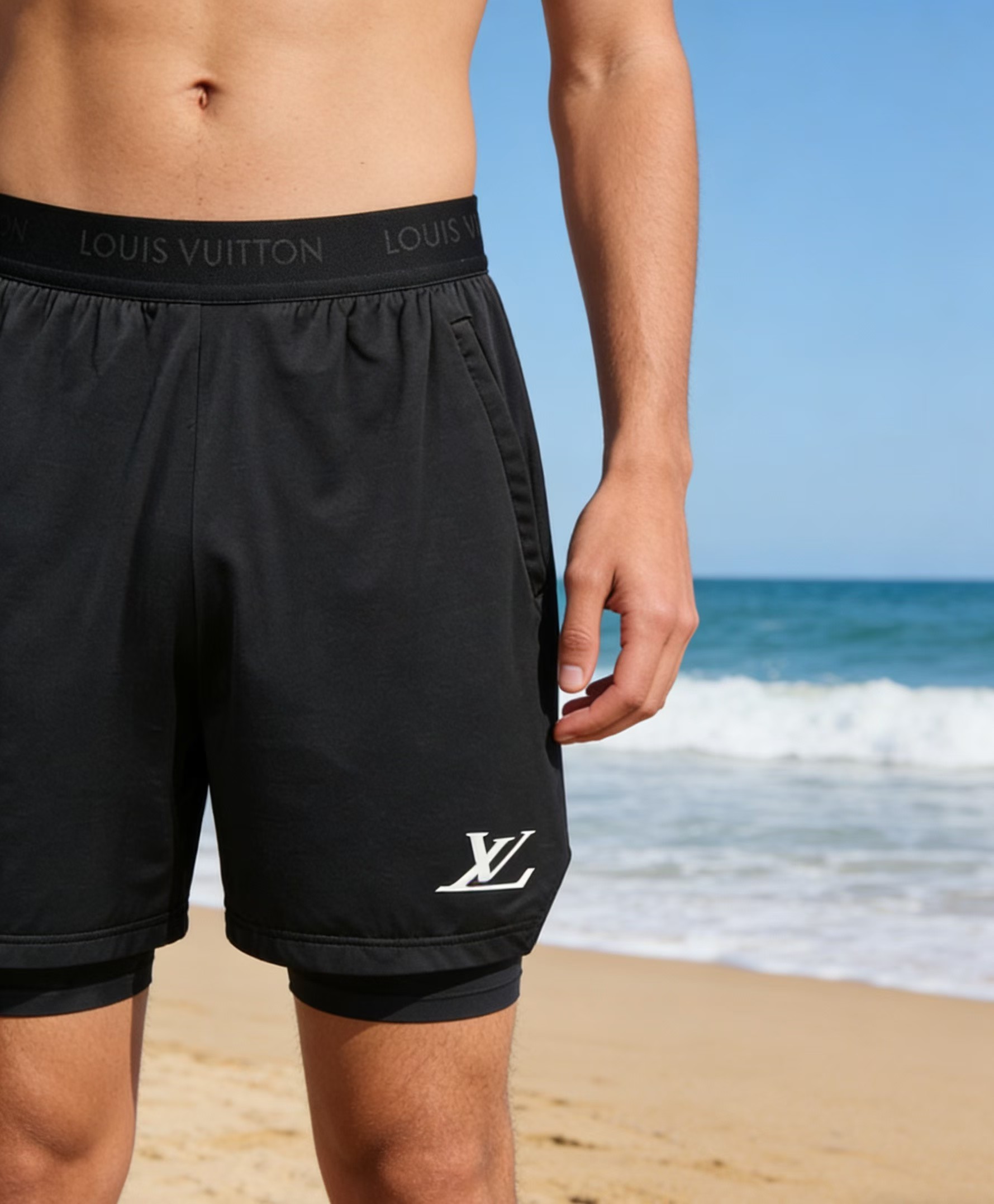 LV Double Layer Running Shorts