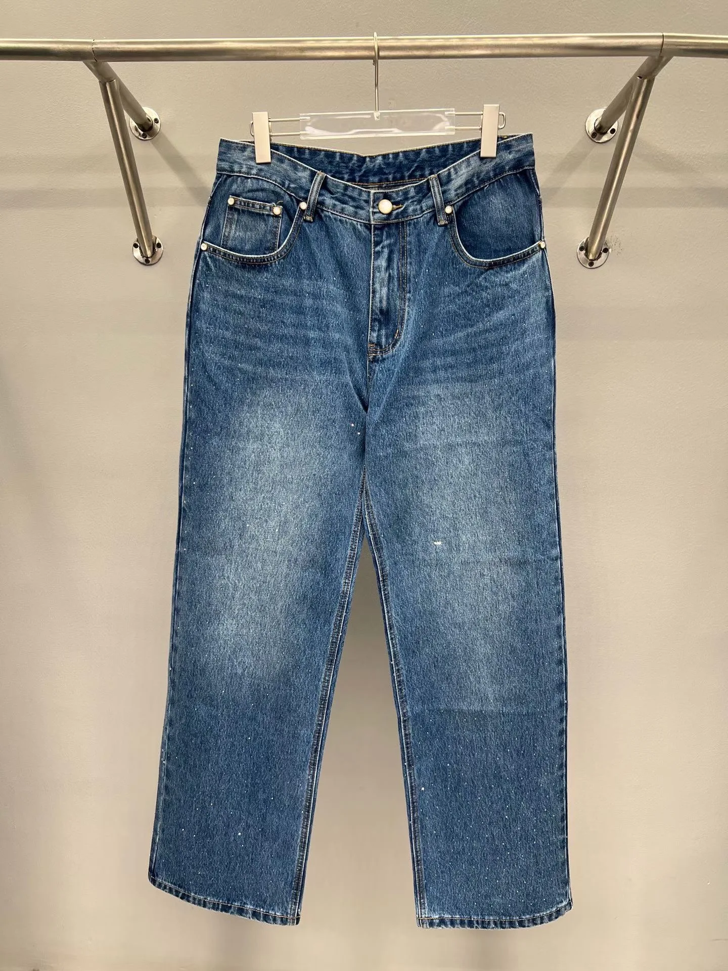 LV Embellished Denim Skate Pants (Indigo)