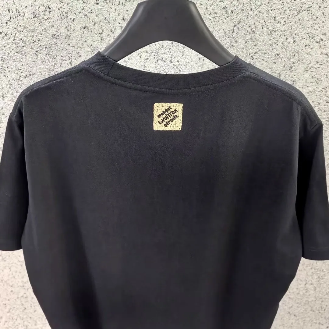 Embroidered Signature T-Shirt (Black) — ビュー 3