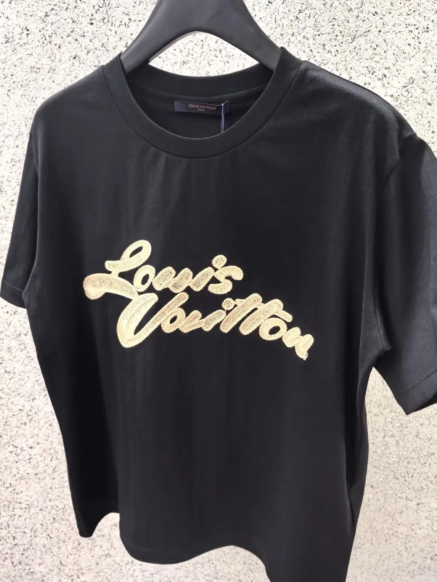 Embroidered Signature T-Shirt (Black) — ビュー 5
