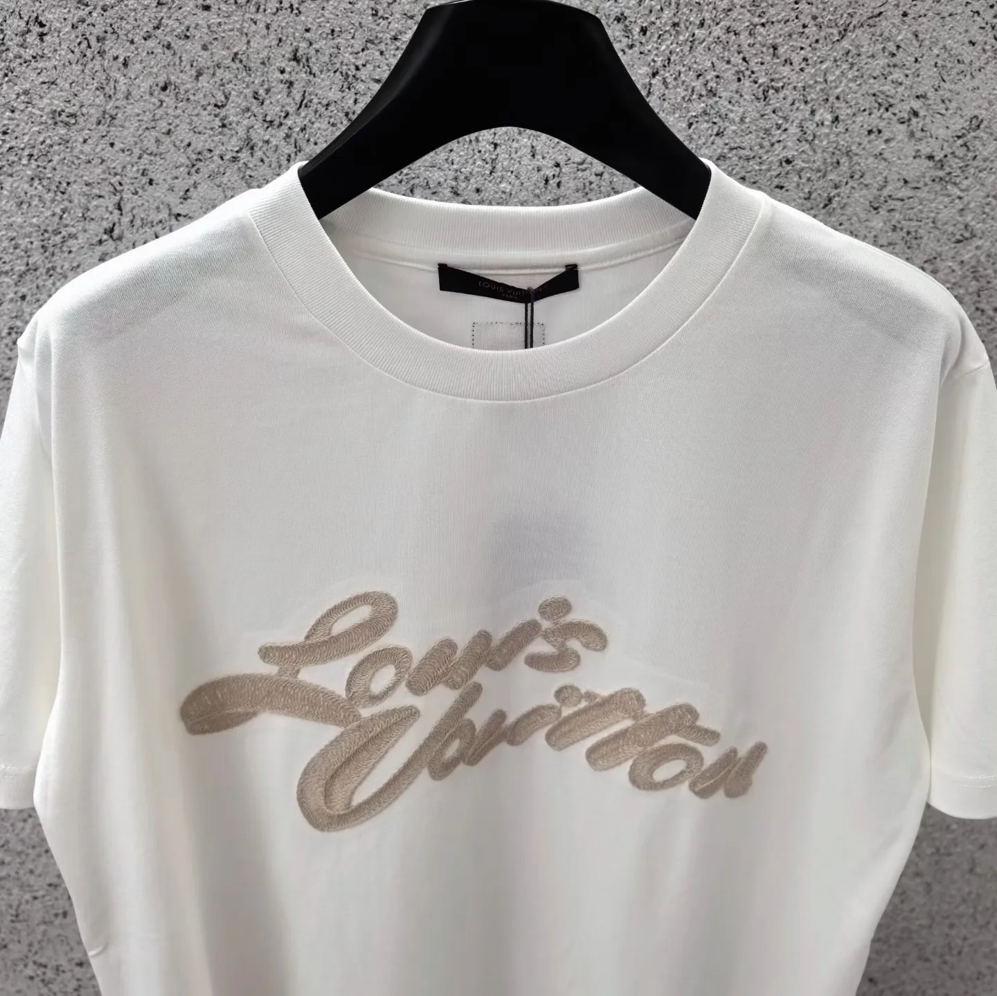 Embroidered Signature T-Shirt (White) — ビュー 4