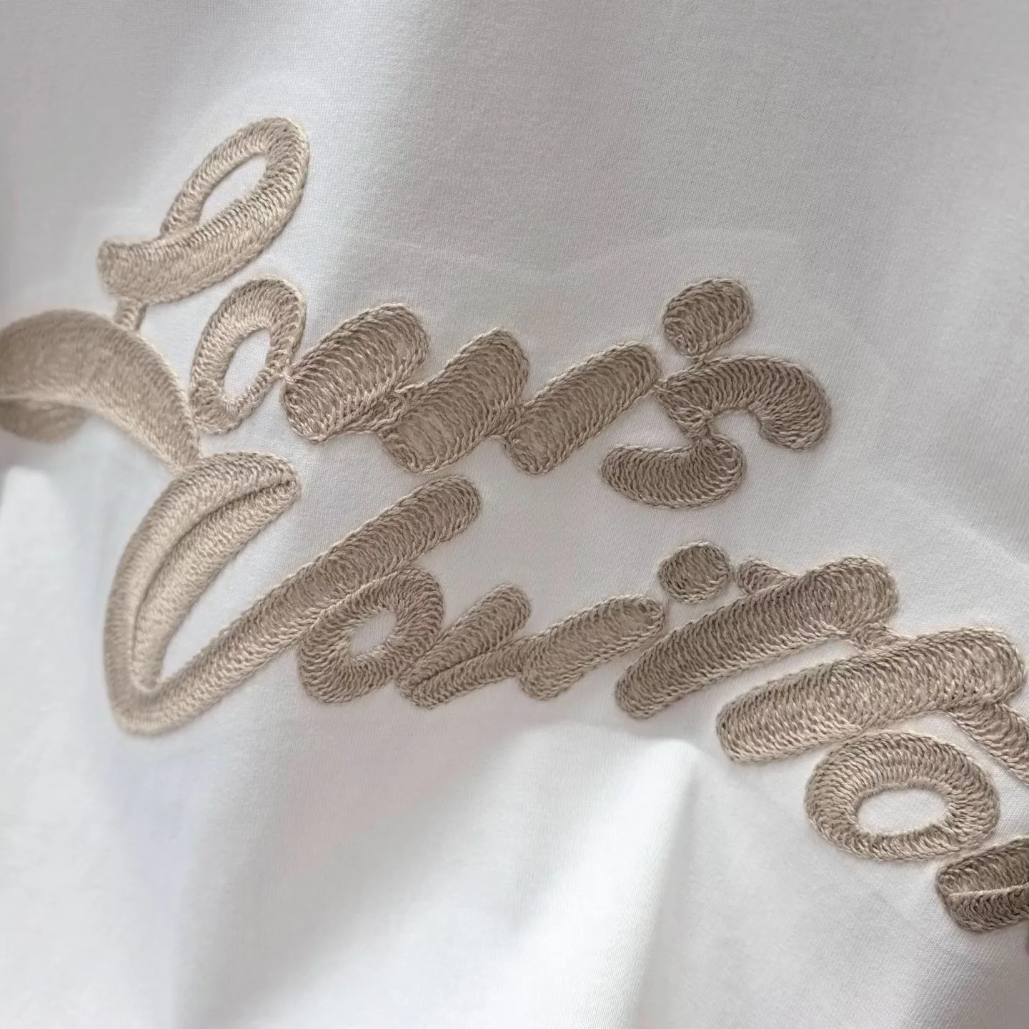 Embroidered Signature T-Shirt (White) — ビュー 5