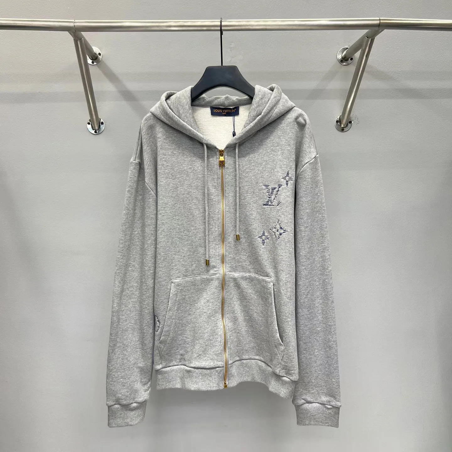 LV Embroidered Signature Zipped Hoodie