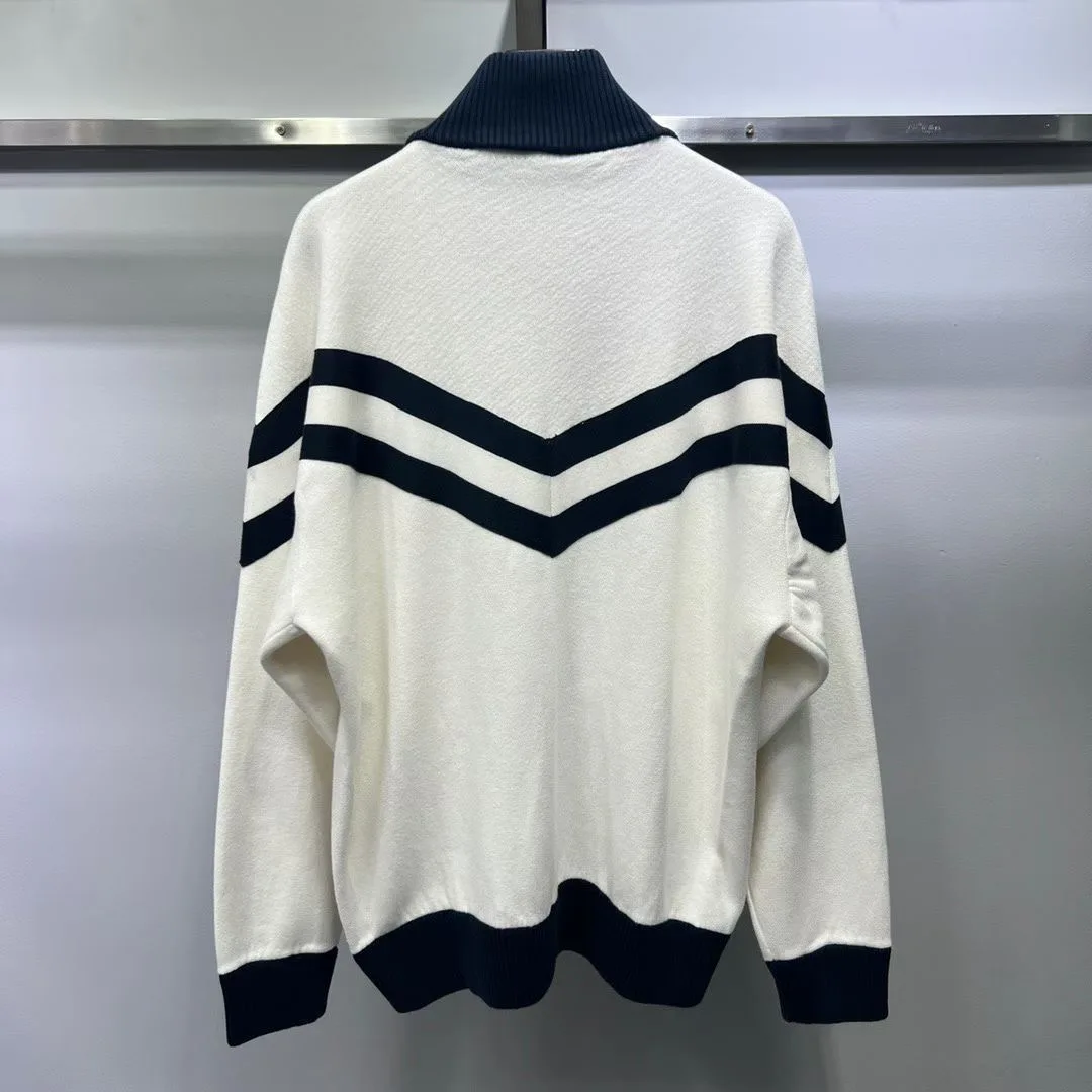 Knitted Cotton Sailor Blouson — view 6
