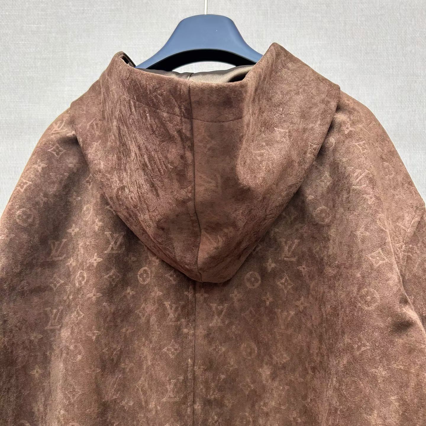 Monogram Embossed Suede Hoodie — view 2