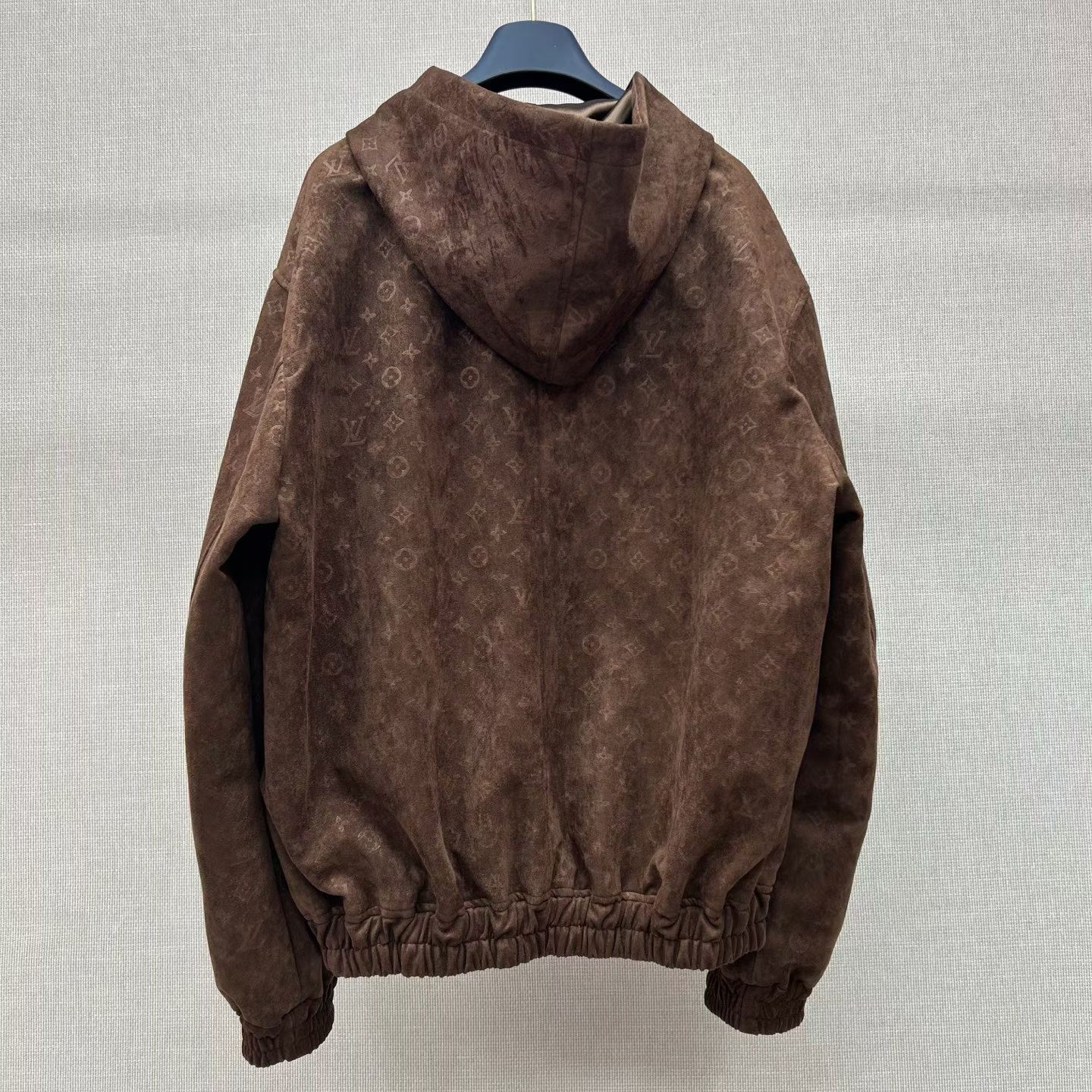 Monogram Embossed Suede Hoodie — view 6