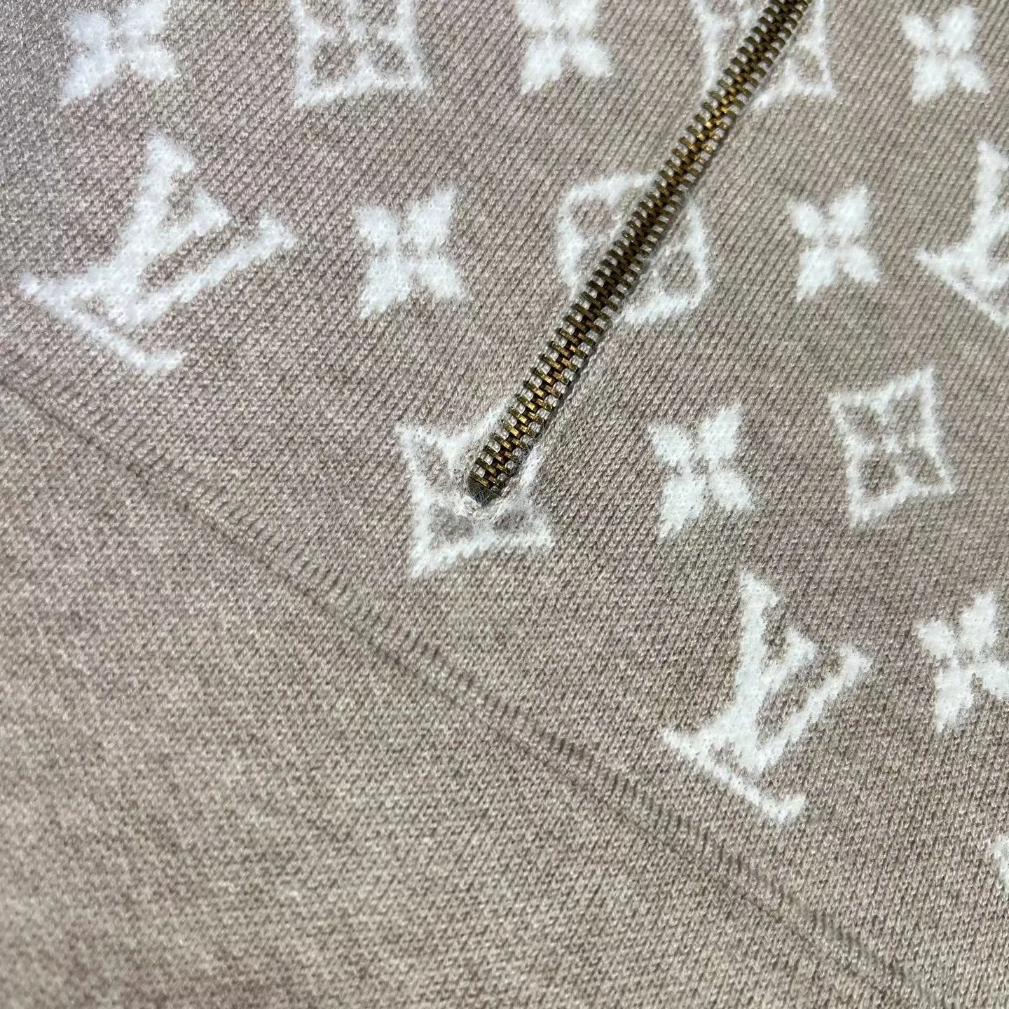 Ribbed Wool Half-Zip Pullover — view 4