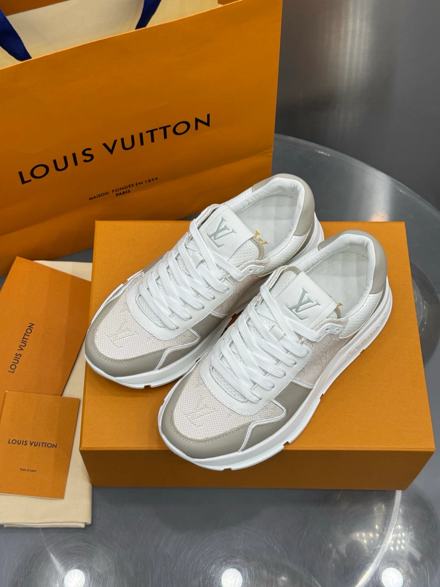 LV Run Away Sneaker (Beige) — view 3