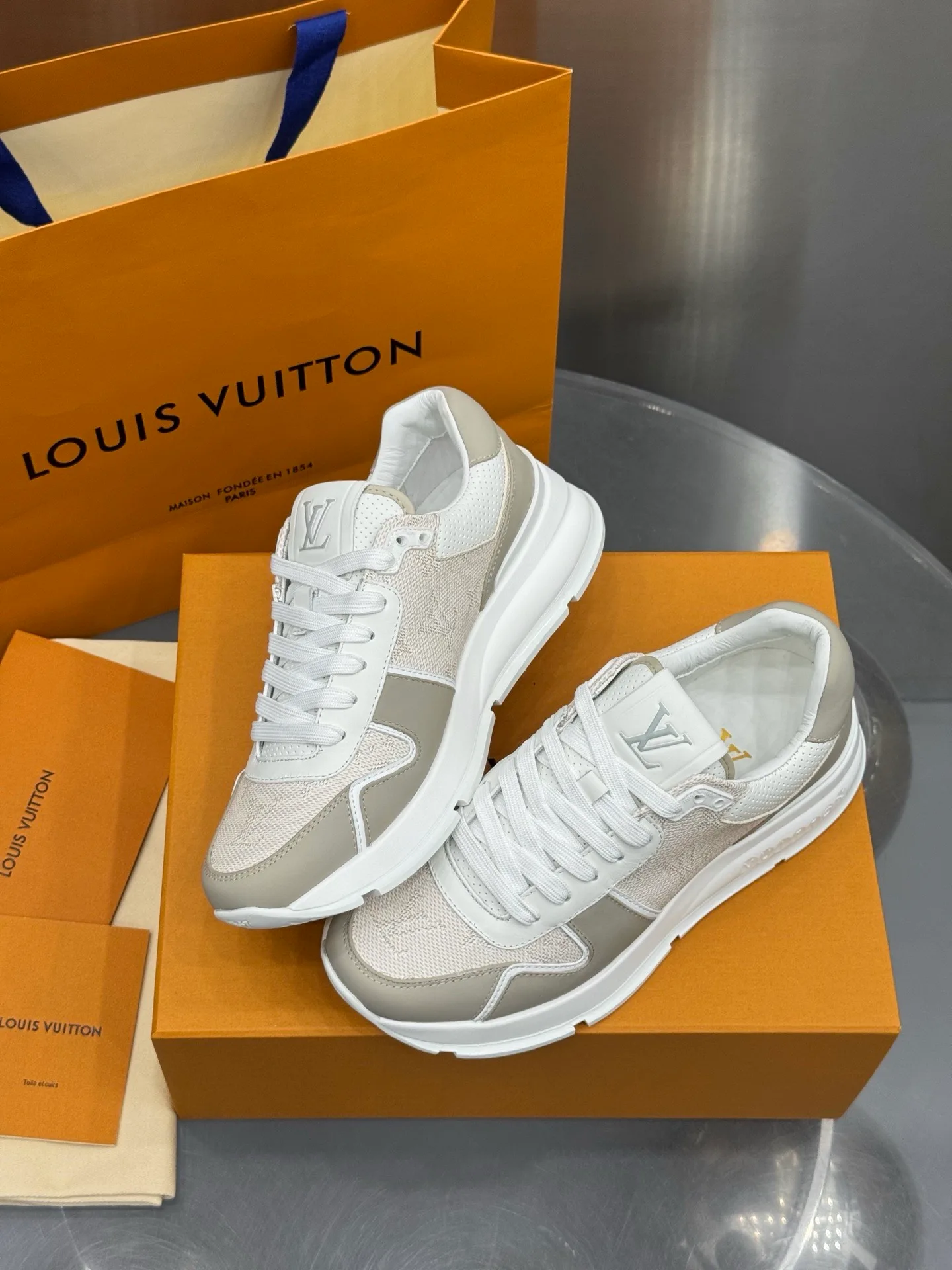 LV Run Away Sneaker (Beige) — view 4