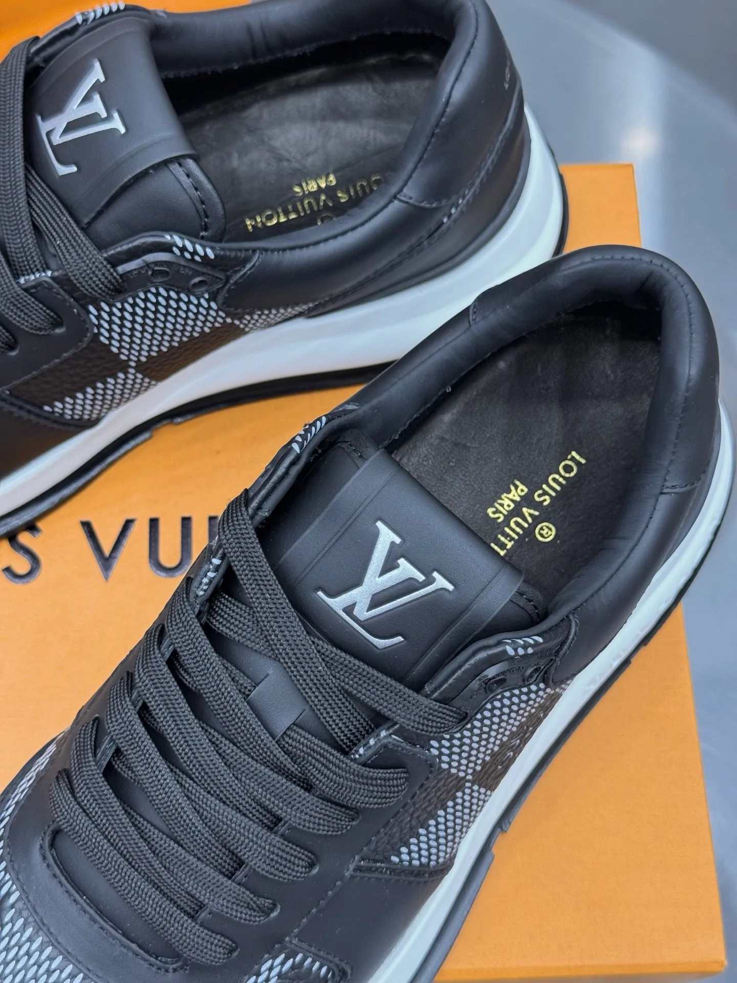 LV Run Away Sneaker (Black Damier) — view 9