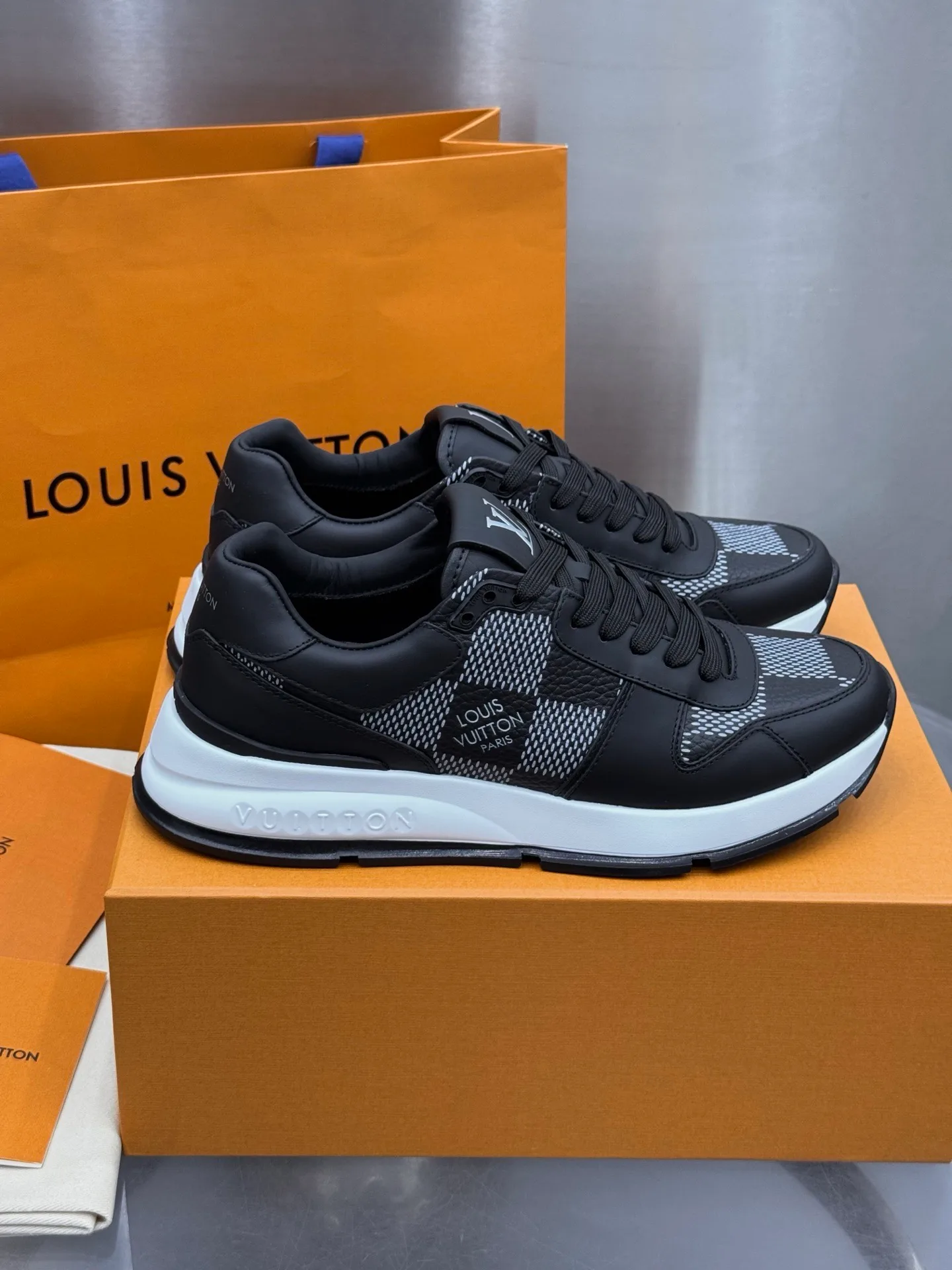 LV Run Away Sneaker (Black Damier)