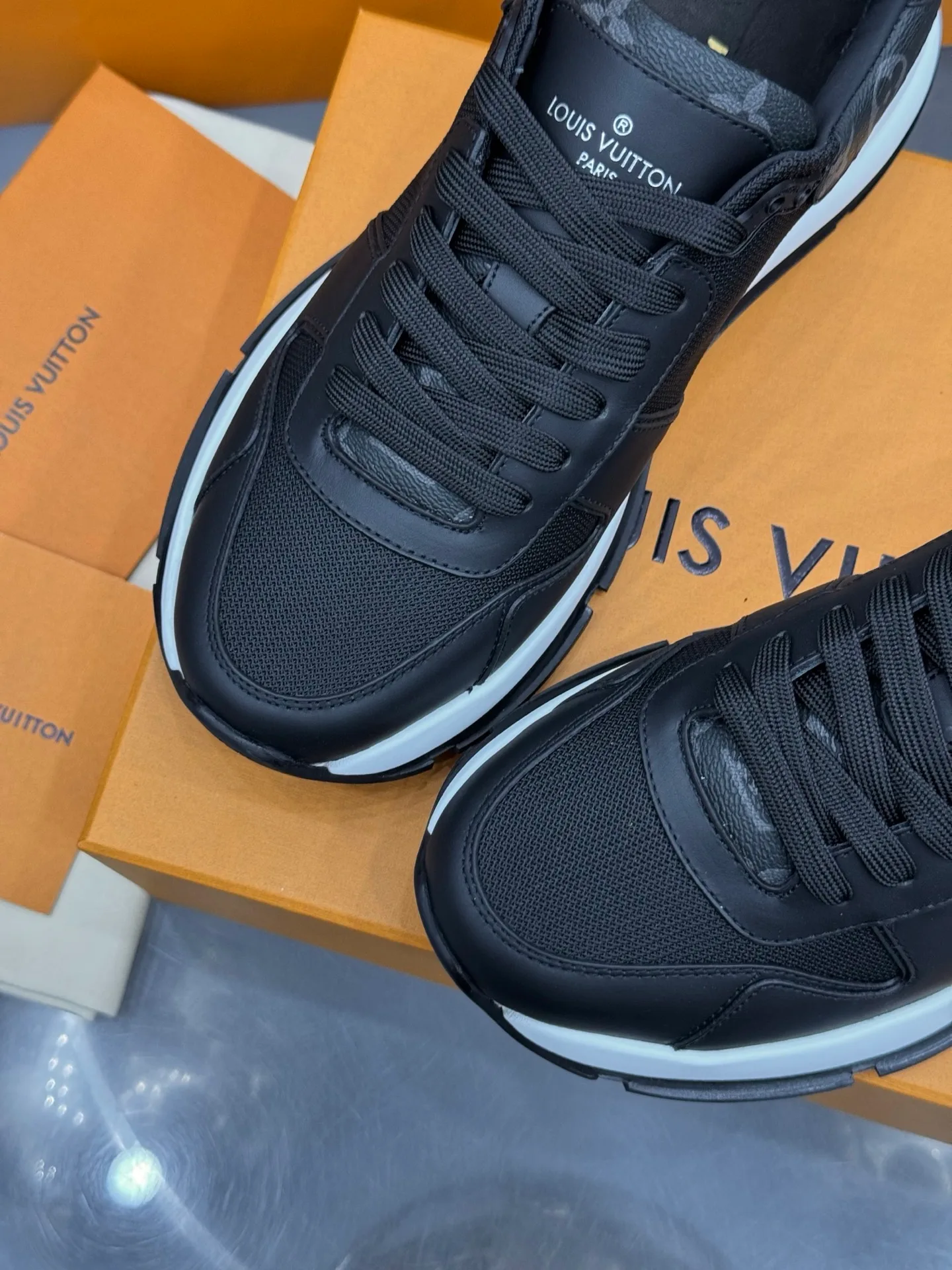 LV Run Away Sneaker (Black Mesh) — view 8