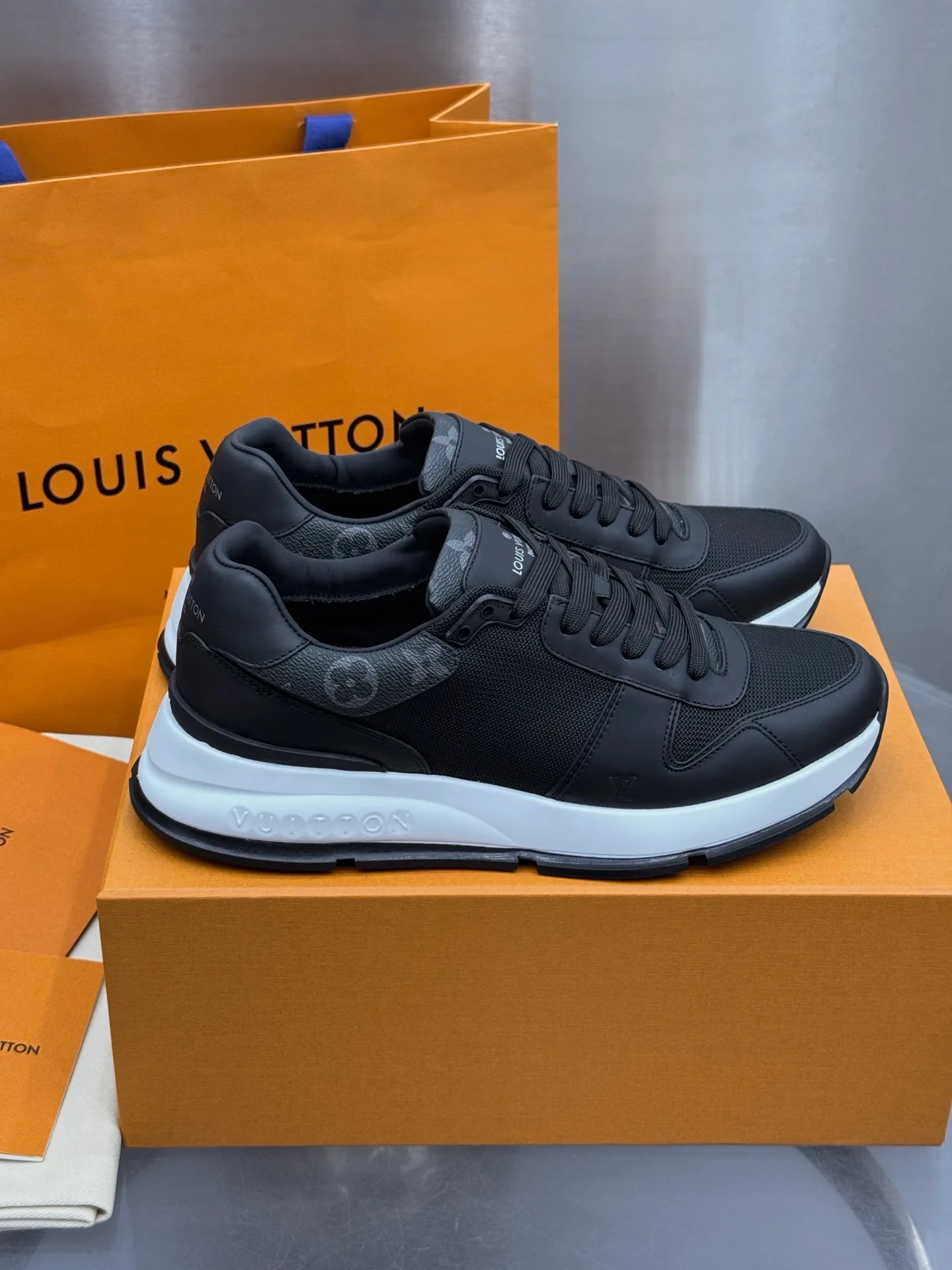 LV Run Away Sneaker (Black Mesh)