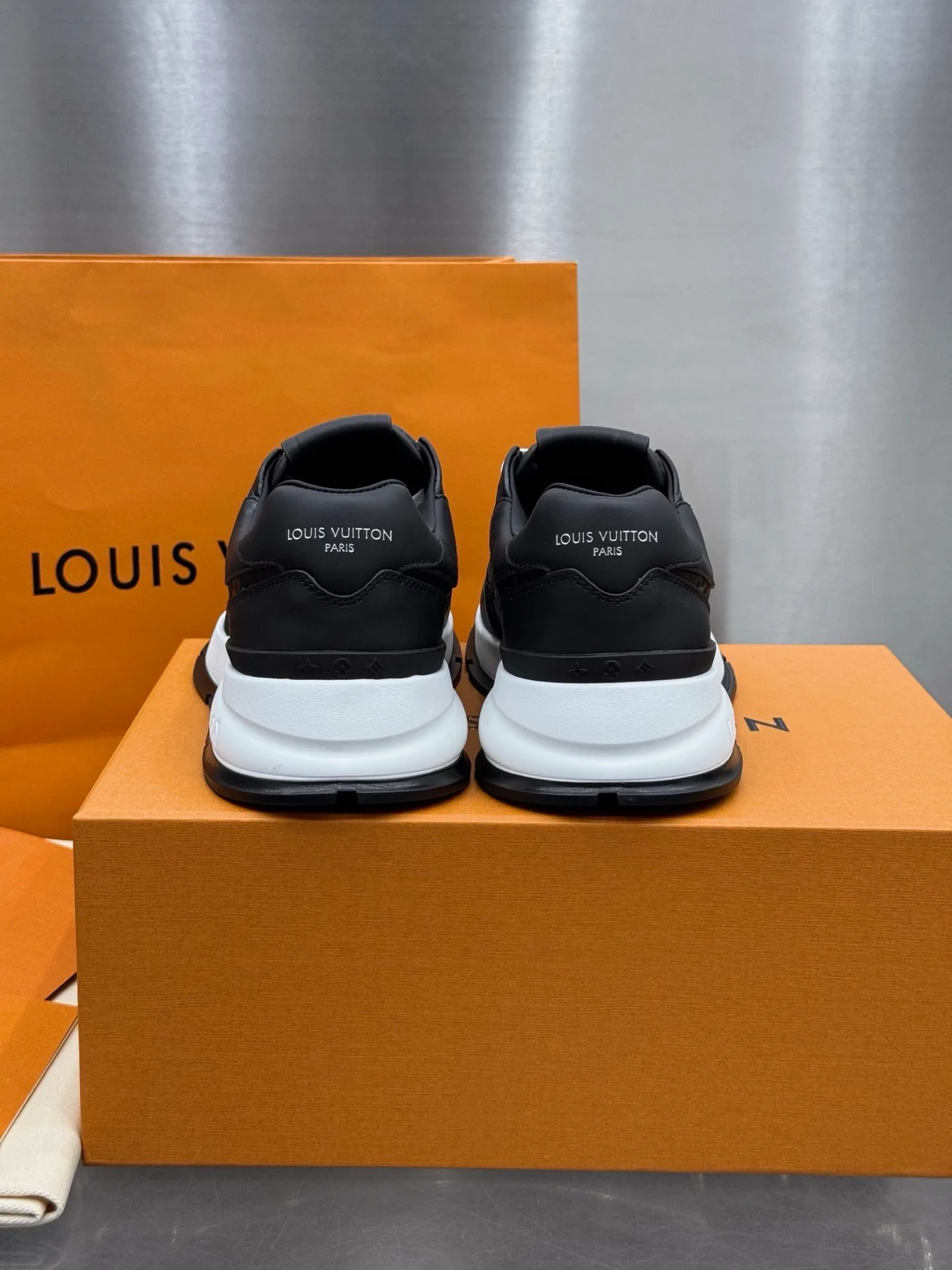 LV Run Away Sneaker (Black/White Monogram)  — view 7