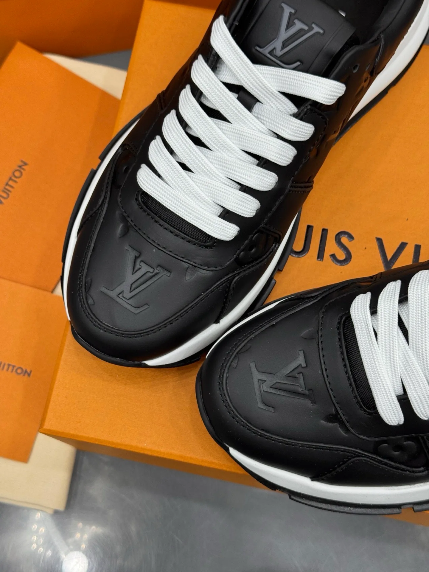 LV Run Away Sneaker (Black/White Monogram)  — view 8