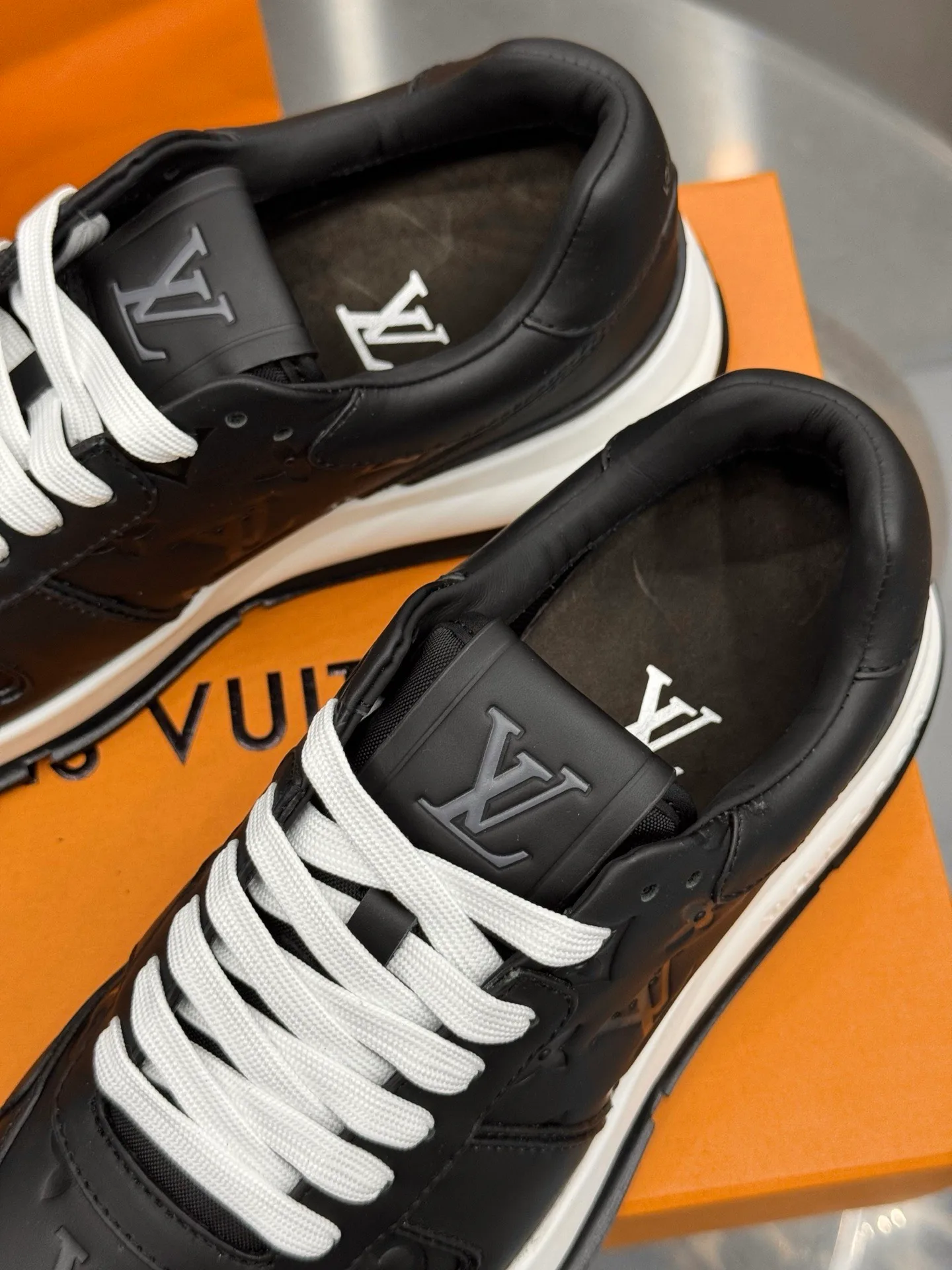 LV Run Away Sneaker (Black/White Monogram)  — view 9
