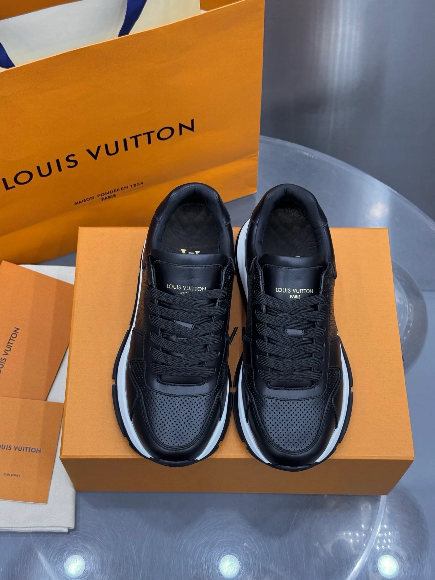 LV Run Away Sneaker (Black) — view 2