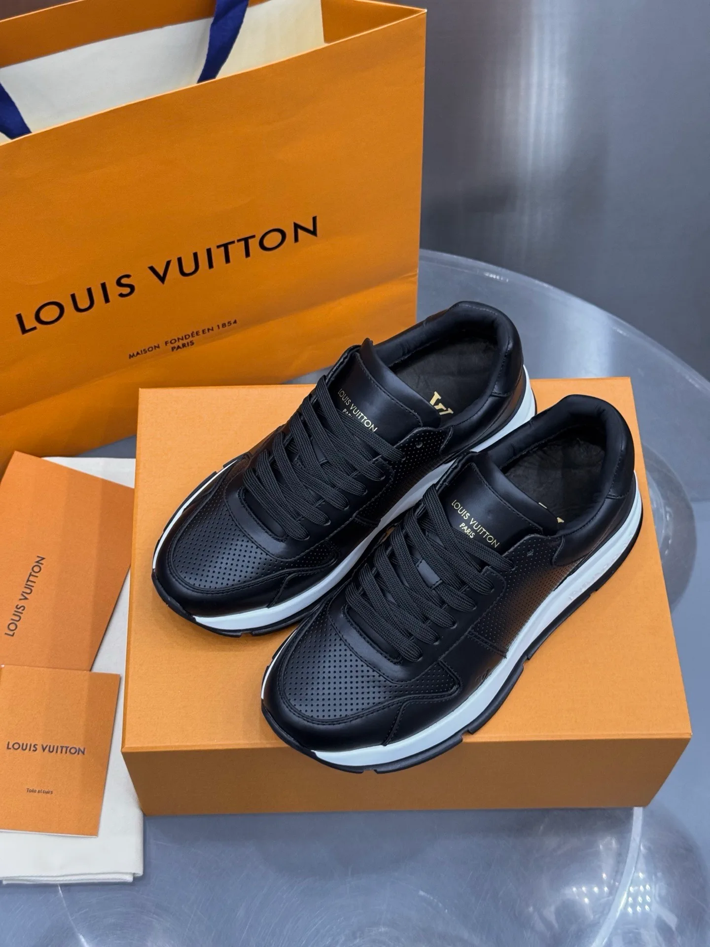 LV Run Away Sneaker (Black) — view 3