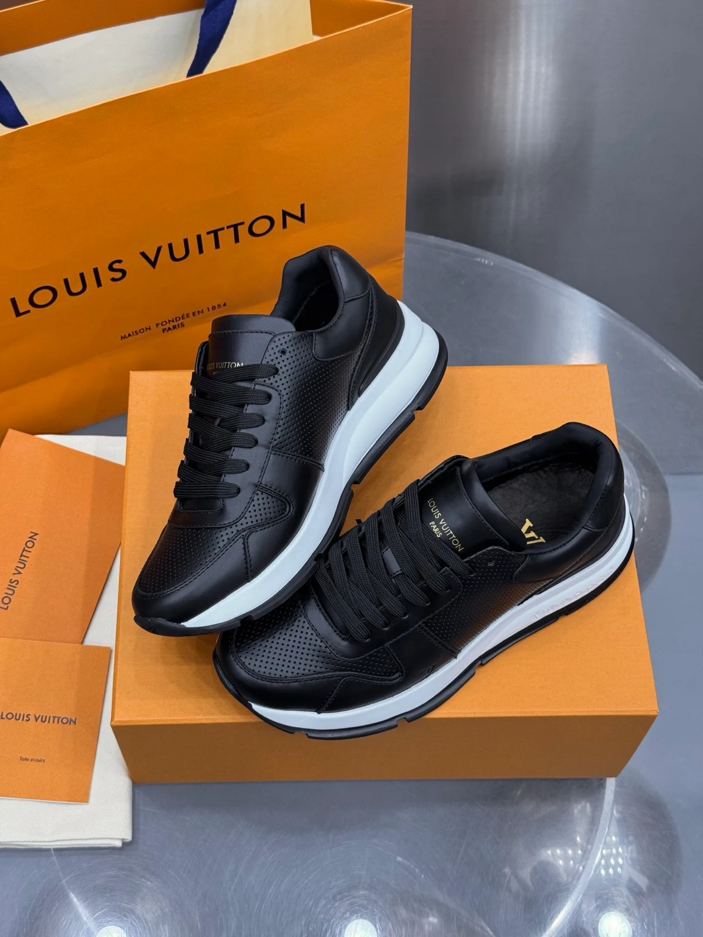 LV Run Away Sneaker (Black) — view 4