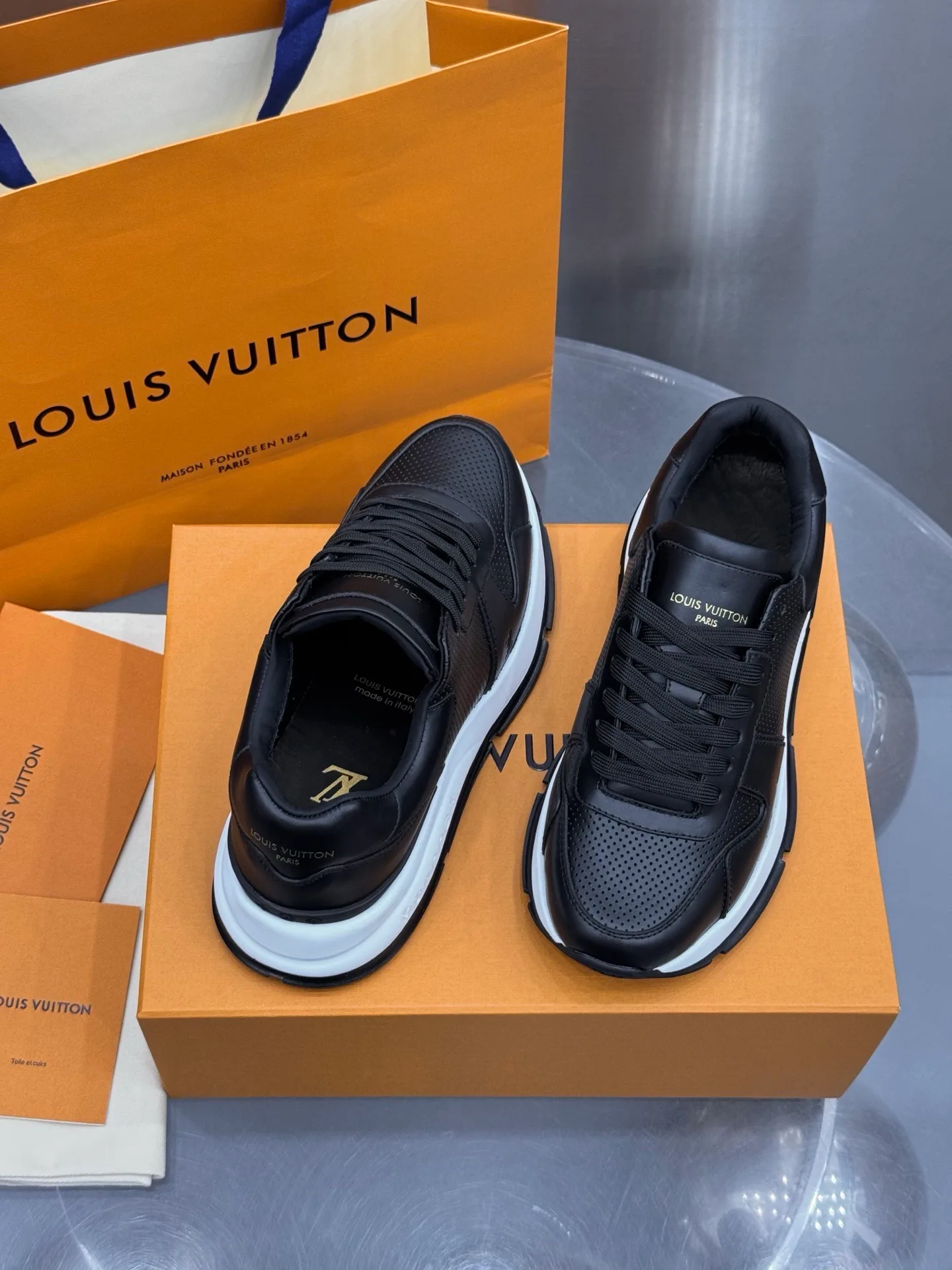 LV Run Away Sneaker (Black) — view 5