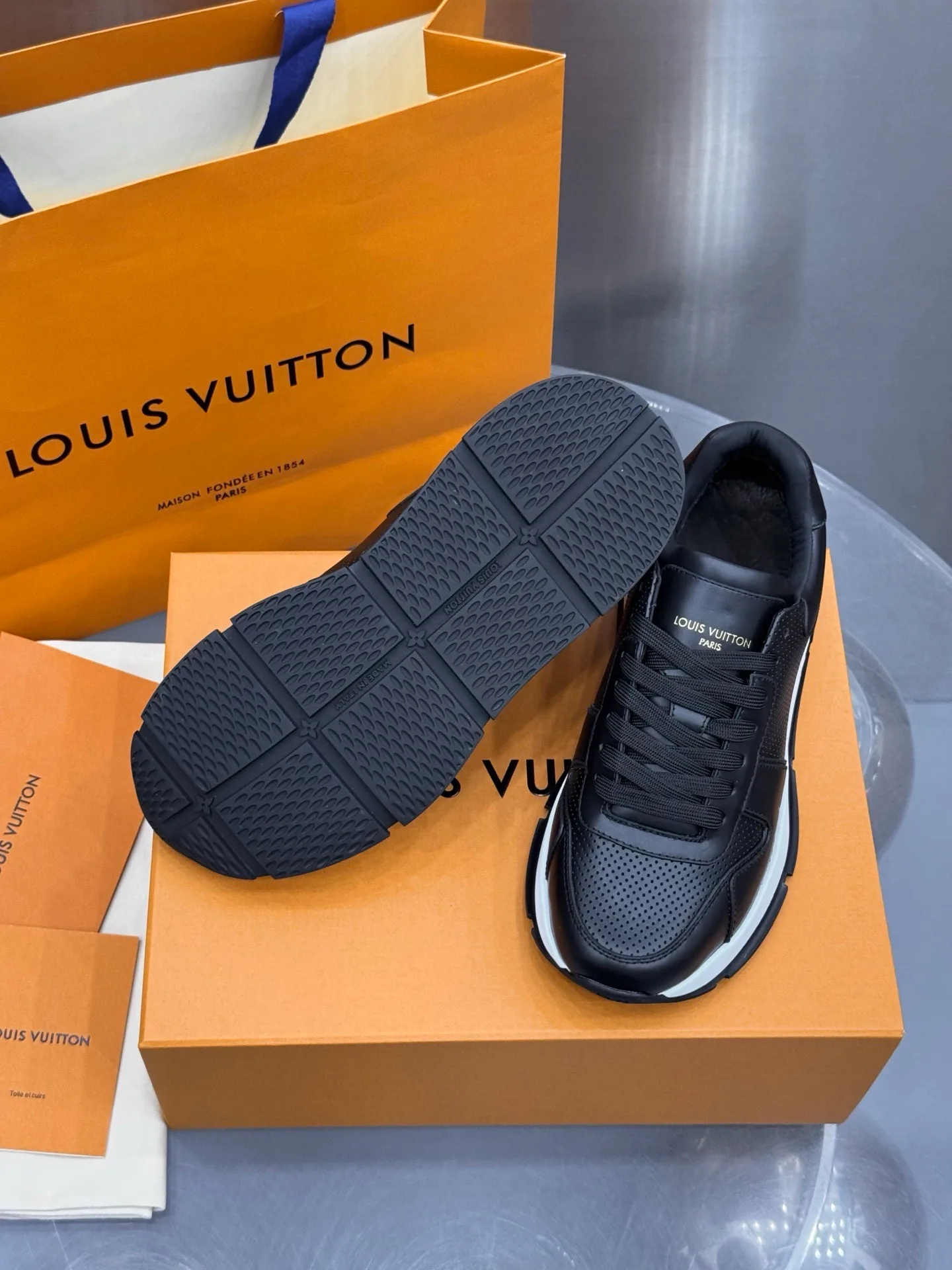LV Run Away Sneaker (Black) — view 6