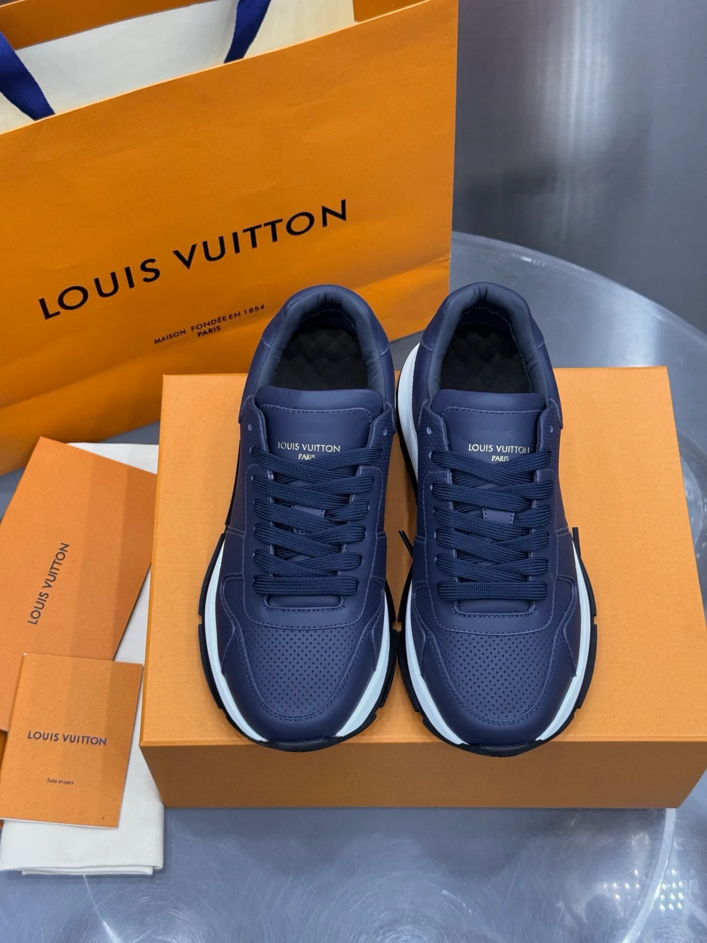 LV Run Away Sneaker (Blue) — view 2