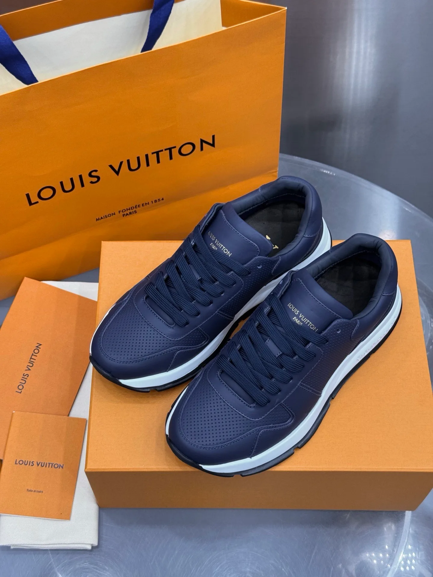 LV Run Away Sneaker (Blue) — view 3