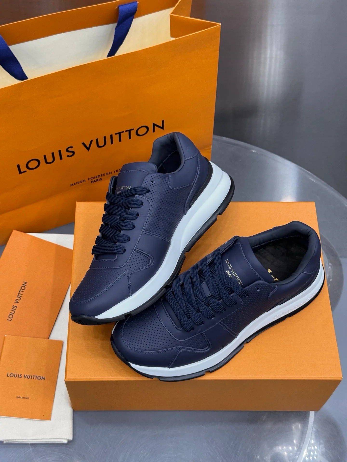 LV Run Away Sneaker (Blue) — view 4