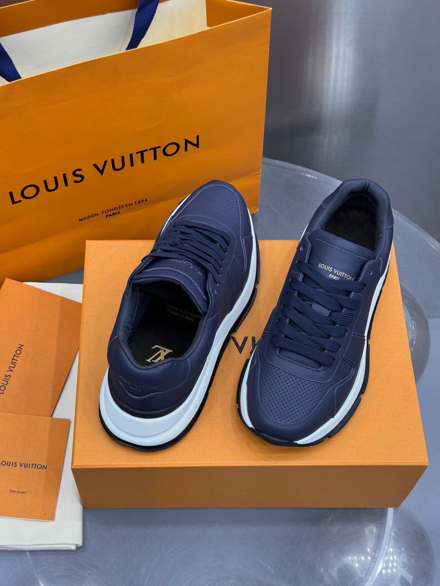 LV Run Away Sneaker (Blue) — view 5