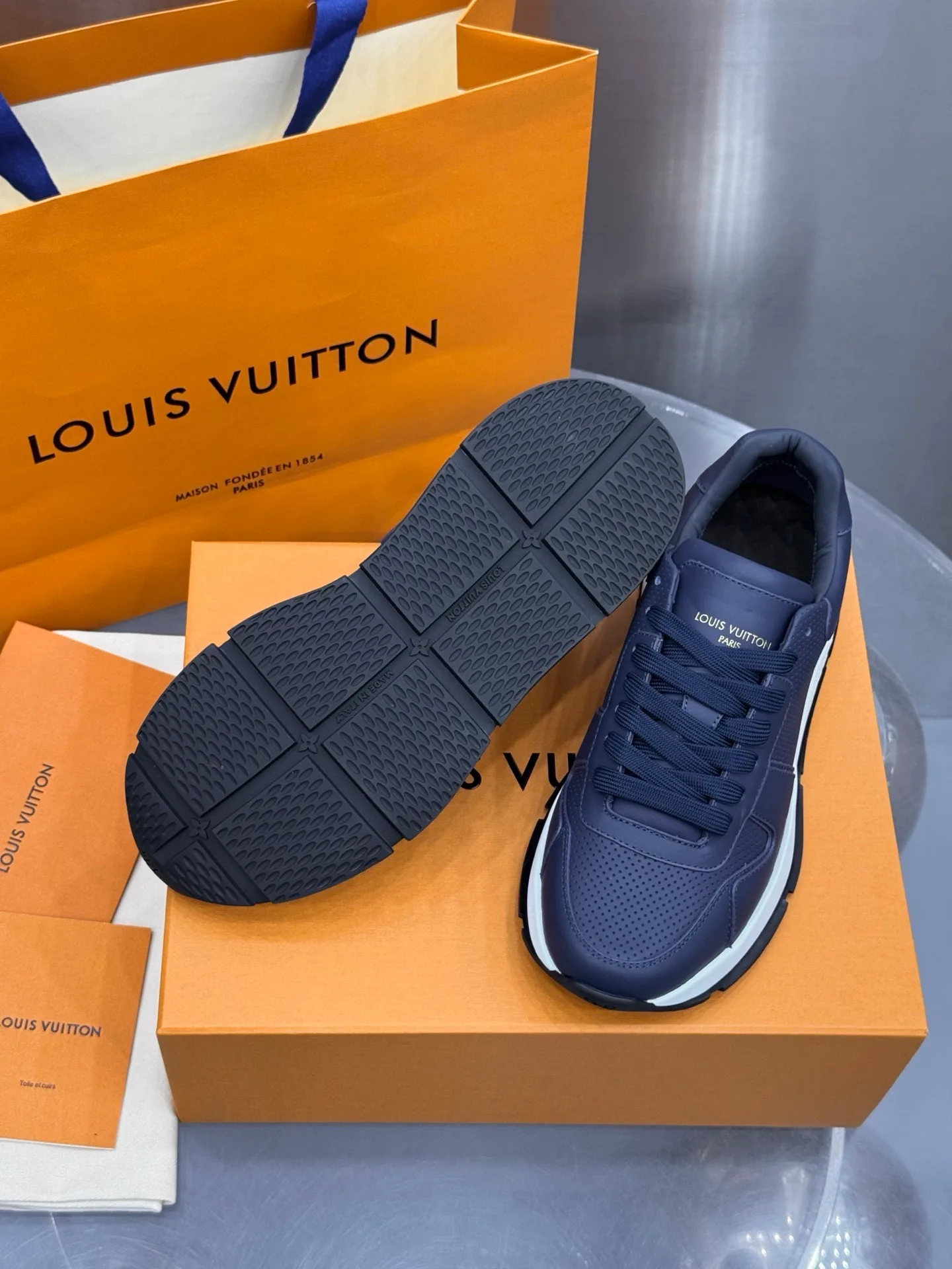 LV Run Away Sneaker (Blue) — view 6
