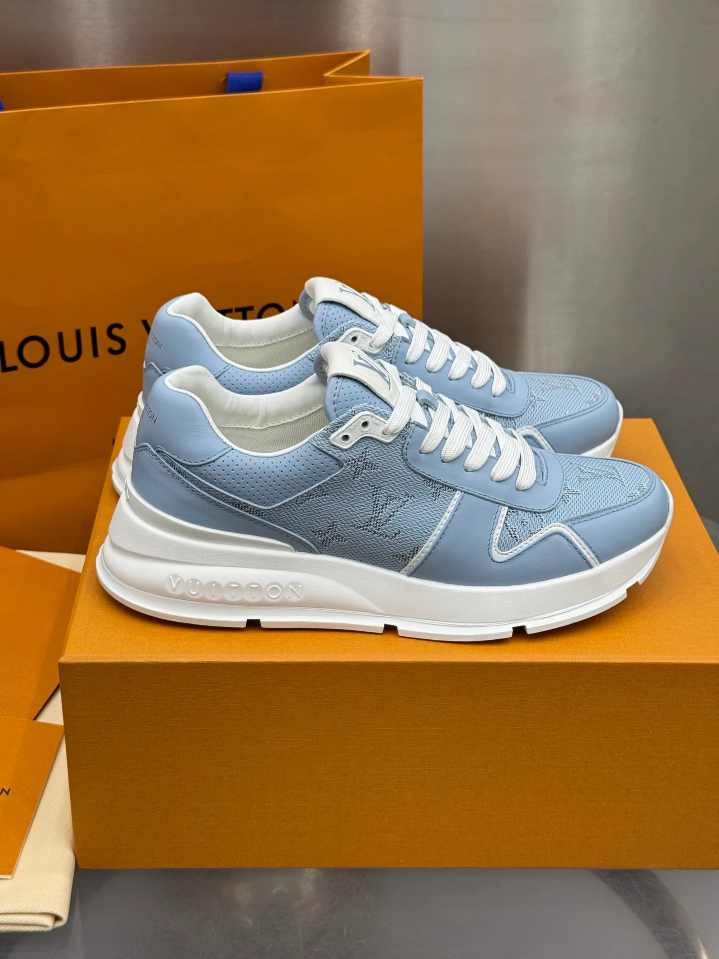 LV Run Away Sneaker (Light Blue)