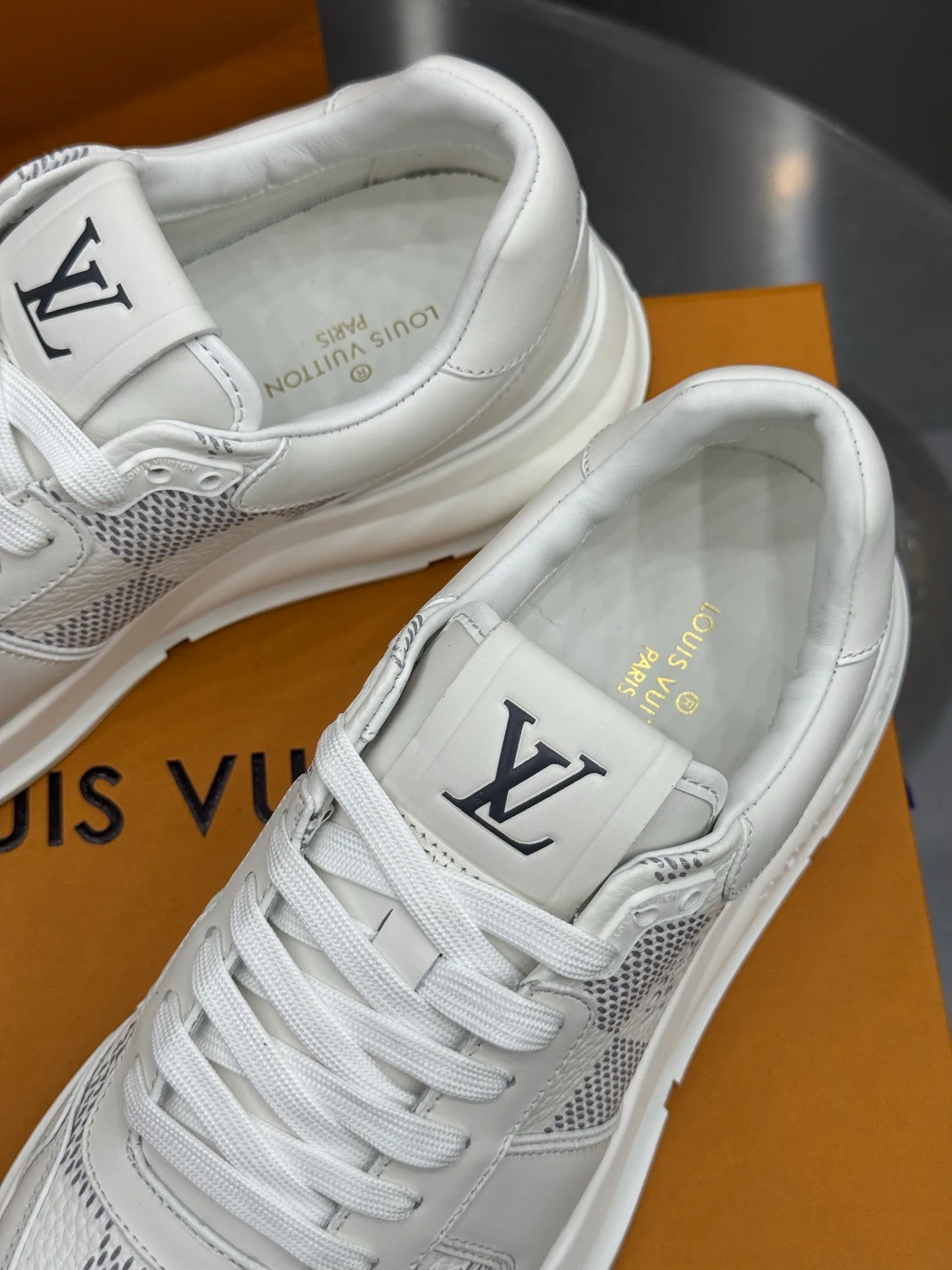 LV Run Away Sneaker (White Damier) — view 9