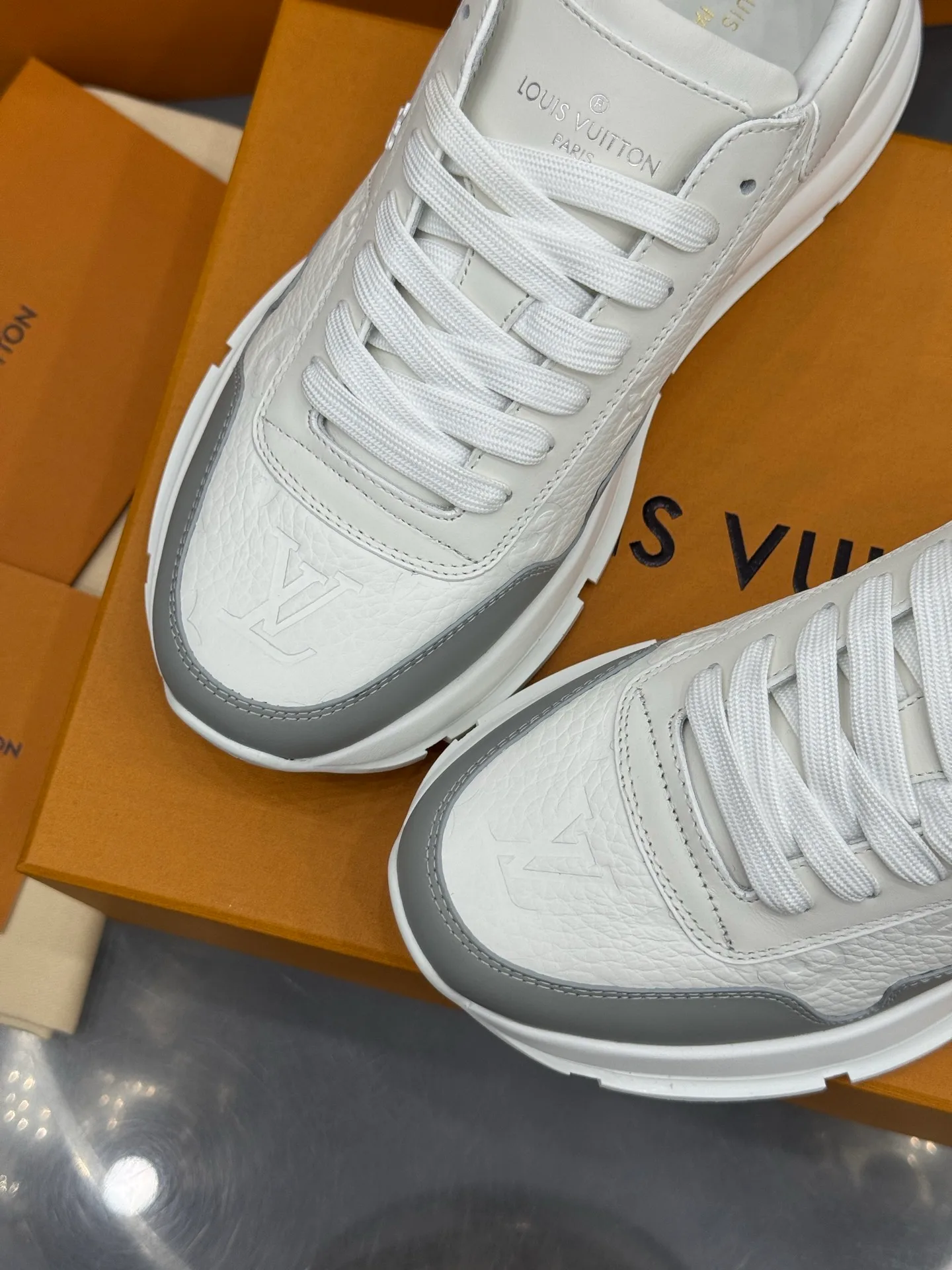LV Run Away Sneaker (White/Grey) — view 8
