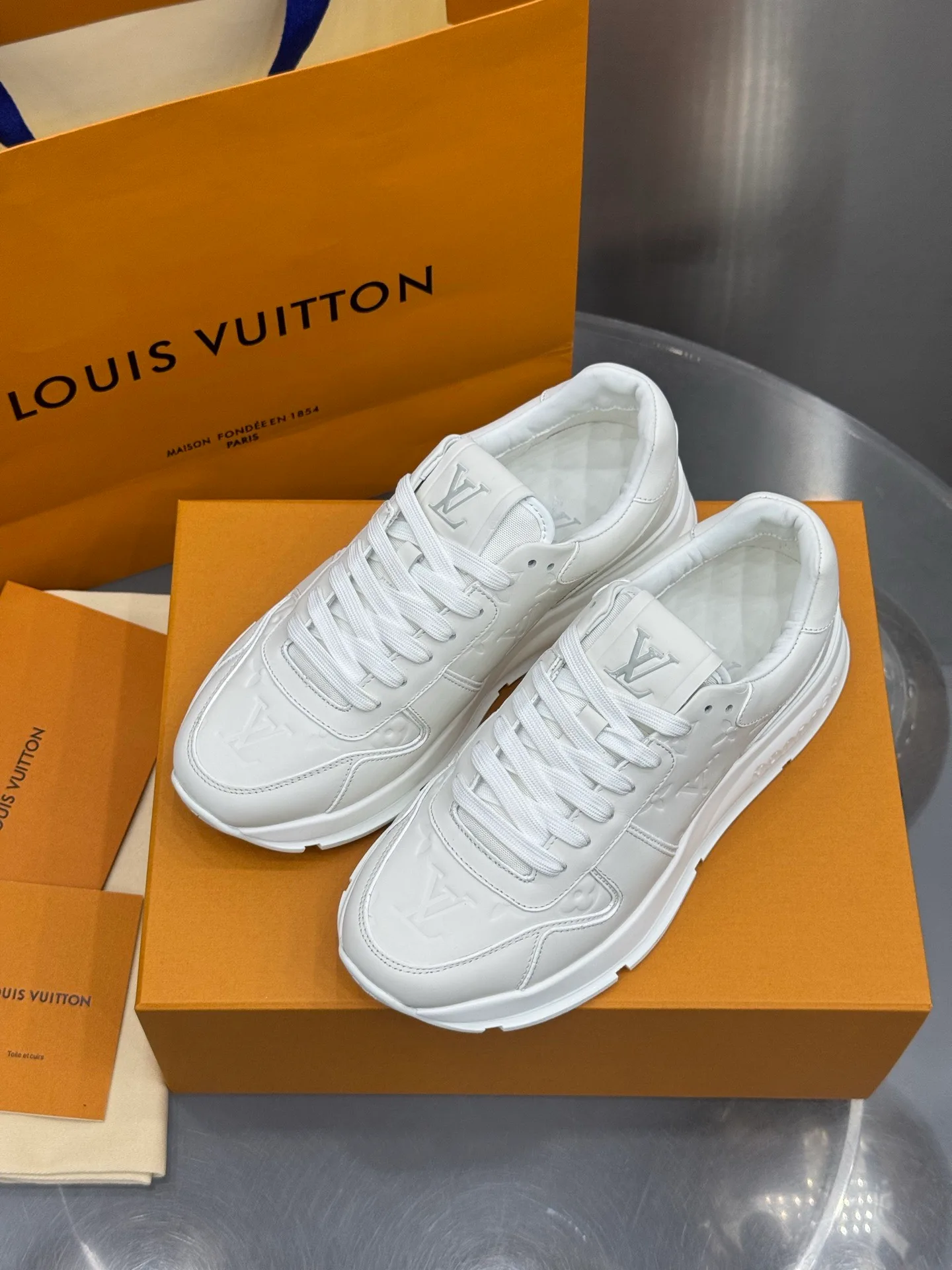 LV Run Away Sneaker (White Monogram)  — view 3