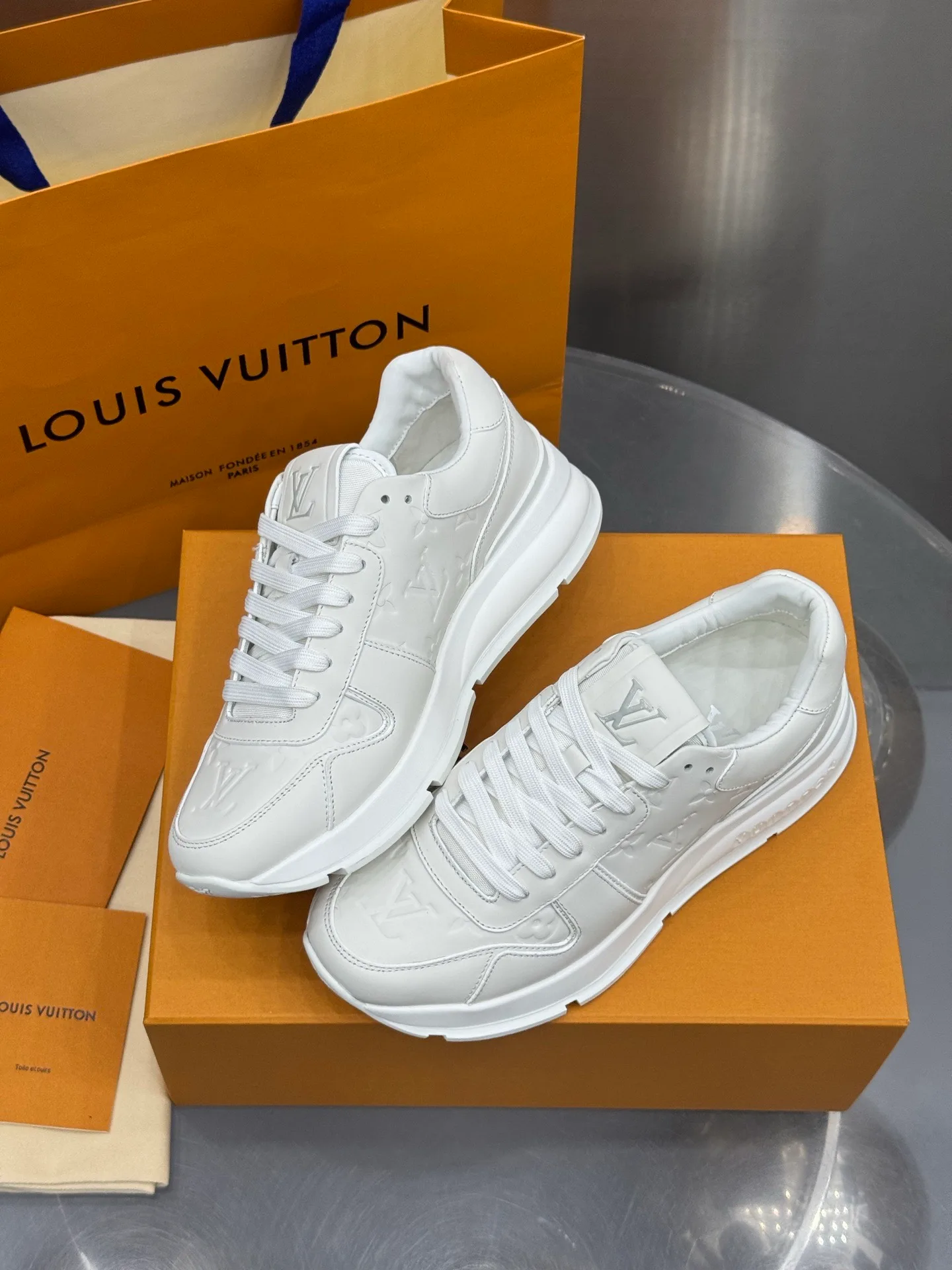 LV Run Away Sneaker (White Monogram)  — view 4