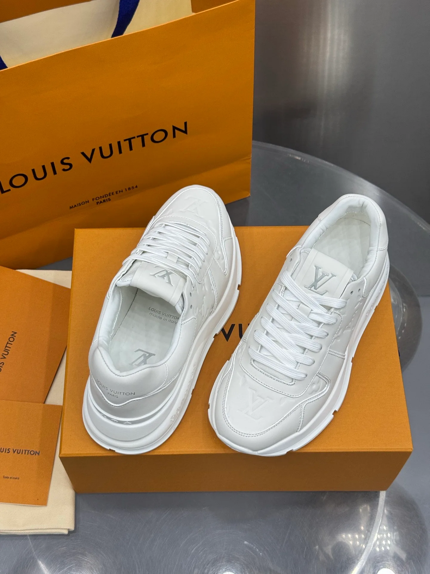 LV Run Away Sneaker (White Monogram)  — view 5