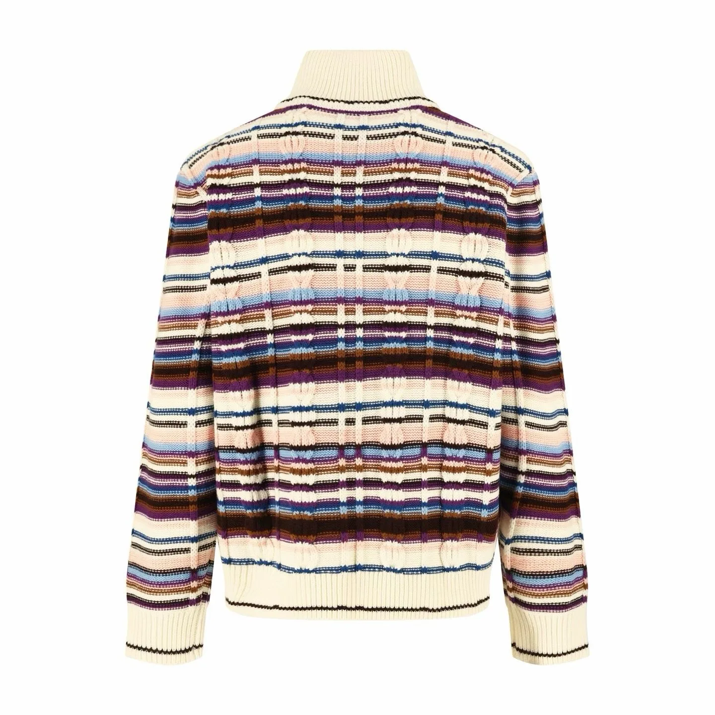LV Striped Cable-Knit Track Top — ビュー 2