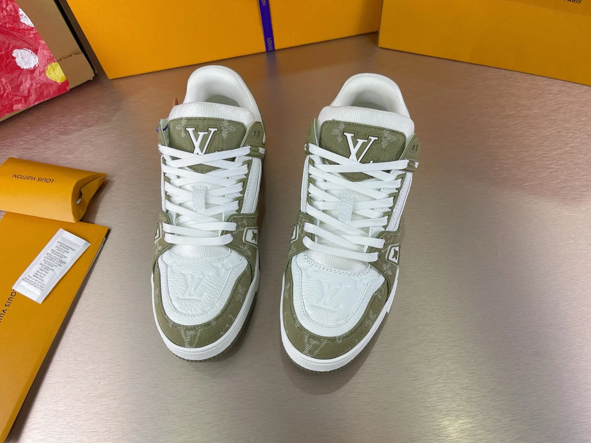 LV Trainer Sneaker (Khaki) — view 2