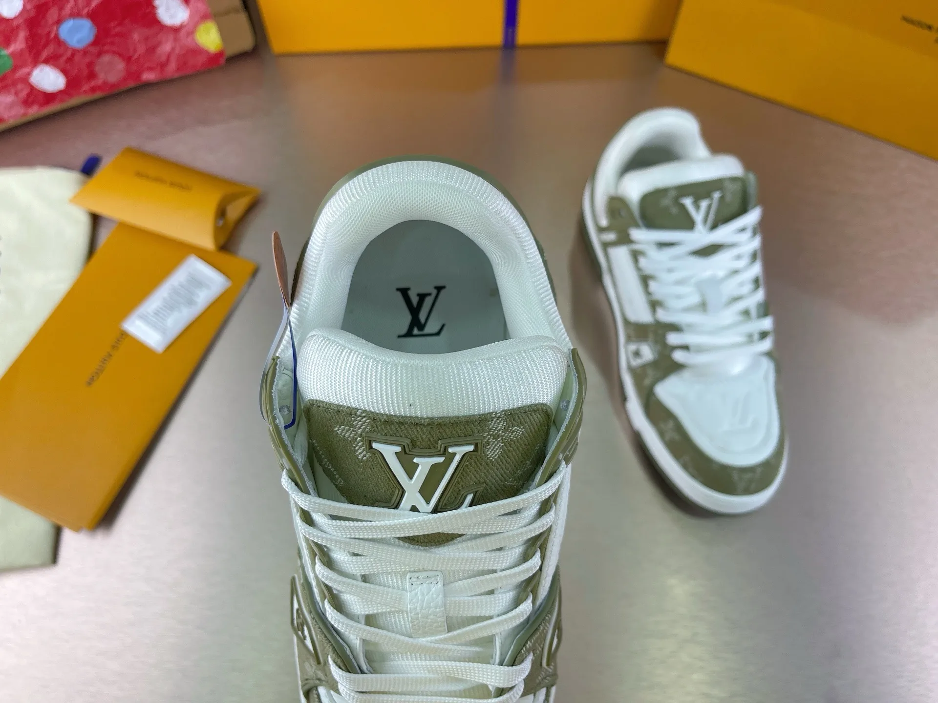 LV Trainer Sneaker (Khaki) — view 6