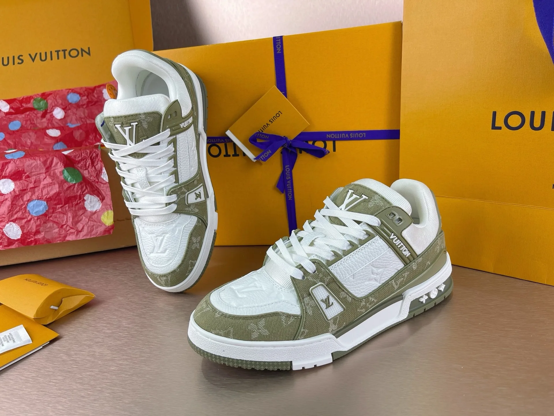 LV Trainer Sneaker (Khaki) — view 10