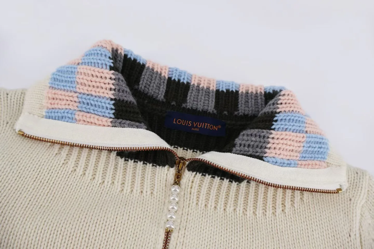 LV Zipped Intarsia Track Top — ビュー 4