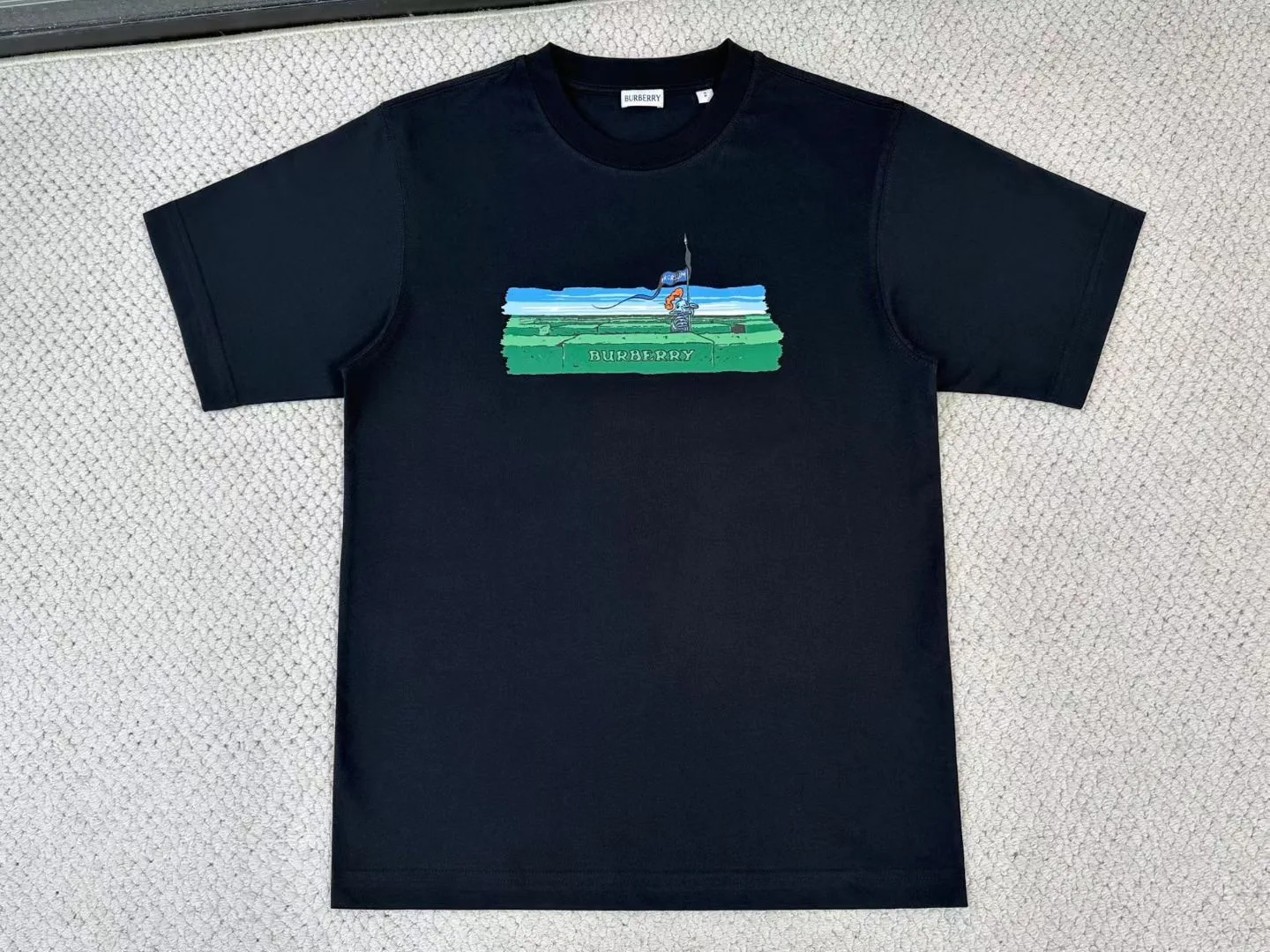 Maze Cotton T-shirt (Black)