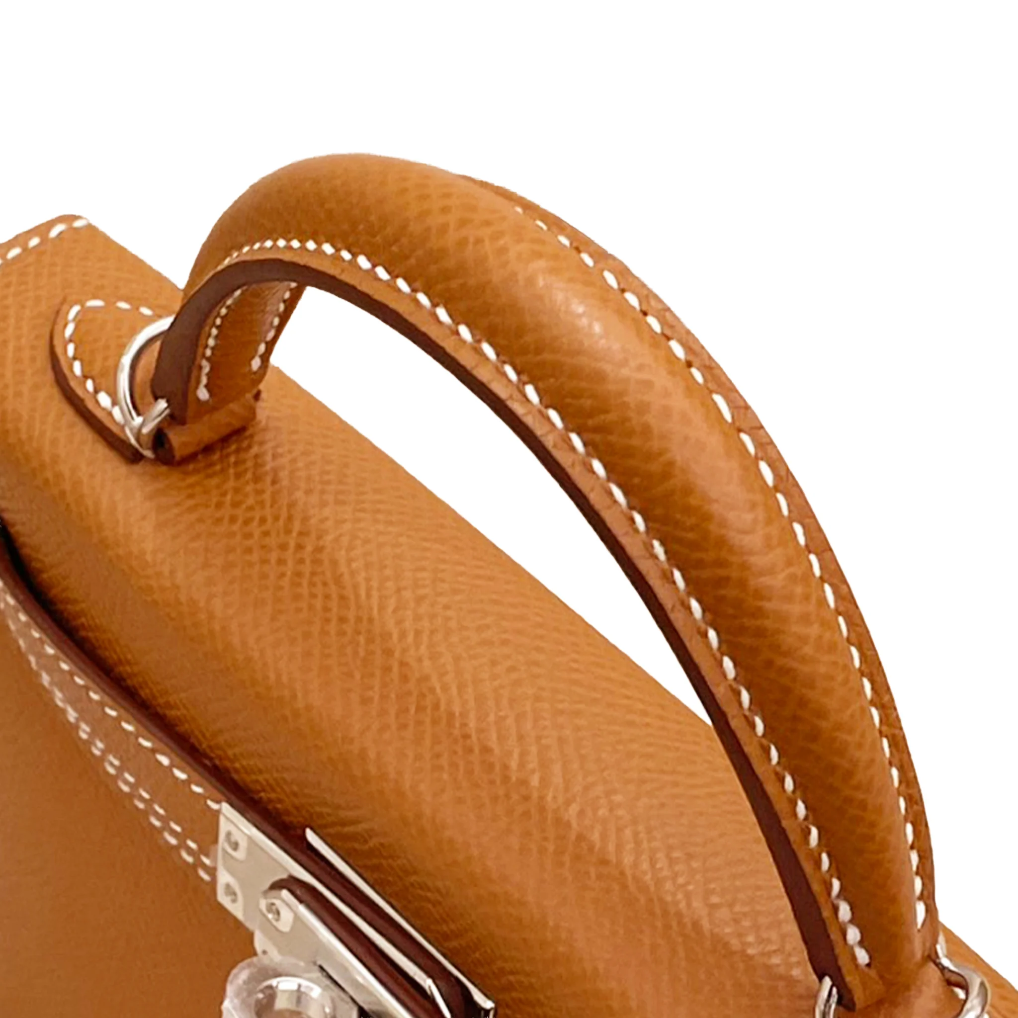 Hermès Mini Kelly II Epsom (France) Gold (37) Palladium — view 3