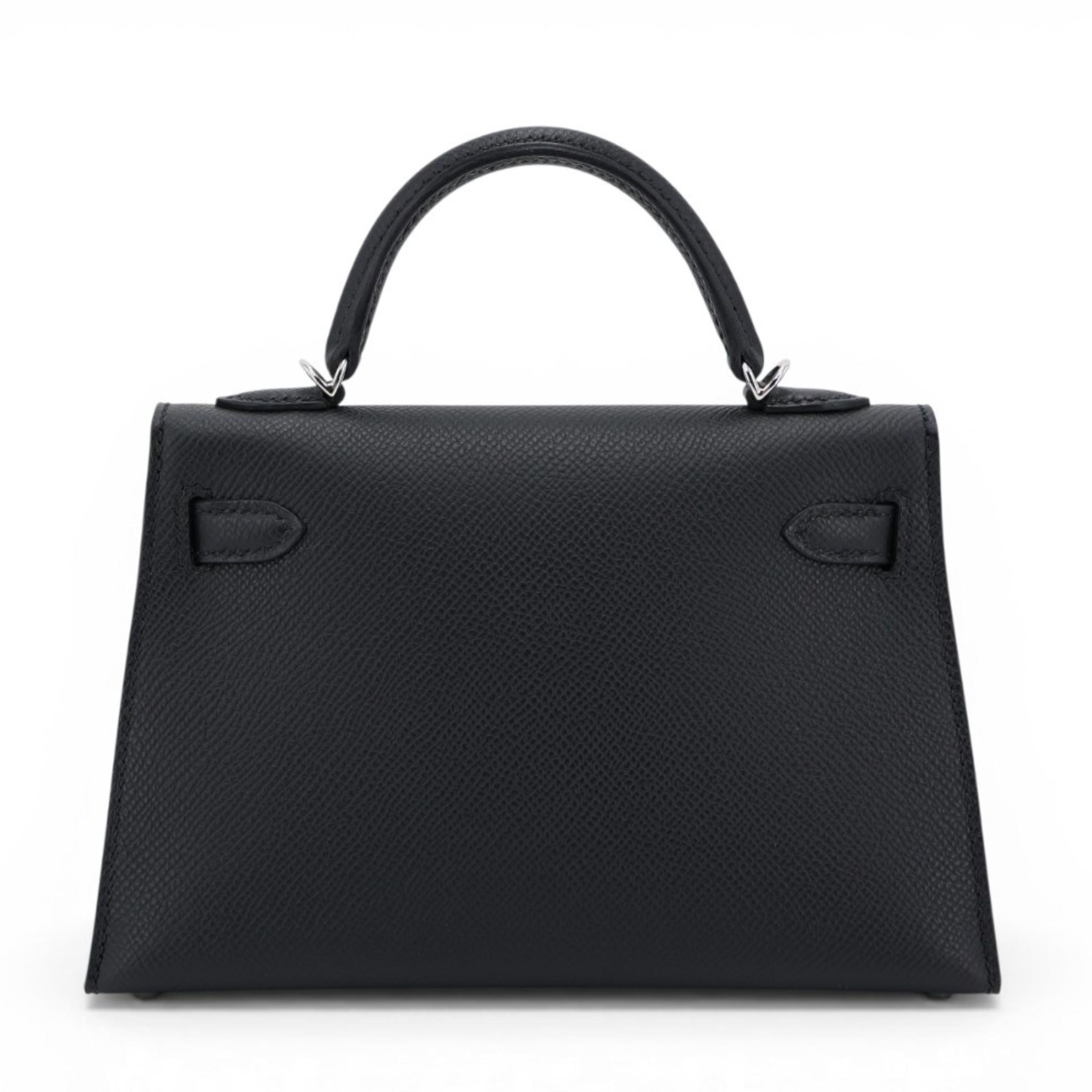 Hermès Mini Kelly II Epsom (France) Noir (89) Palladium — view 2